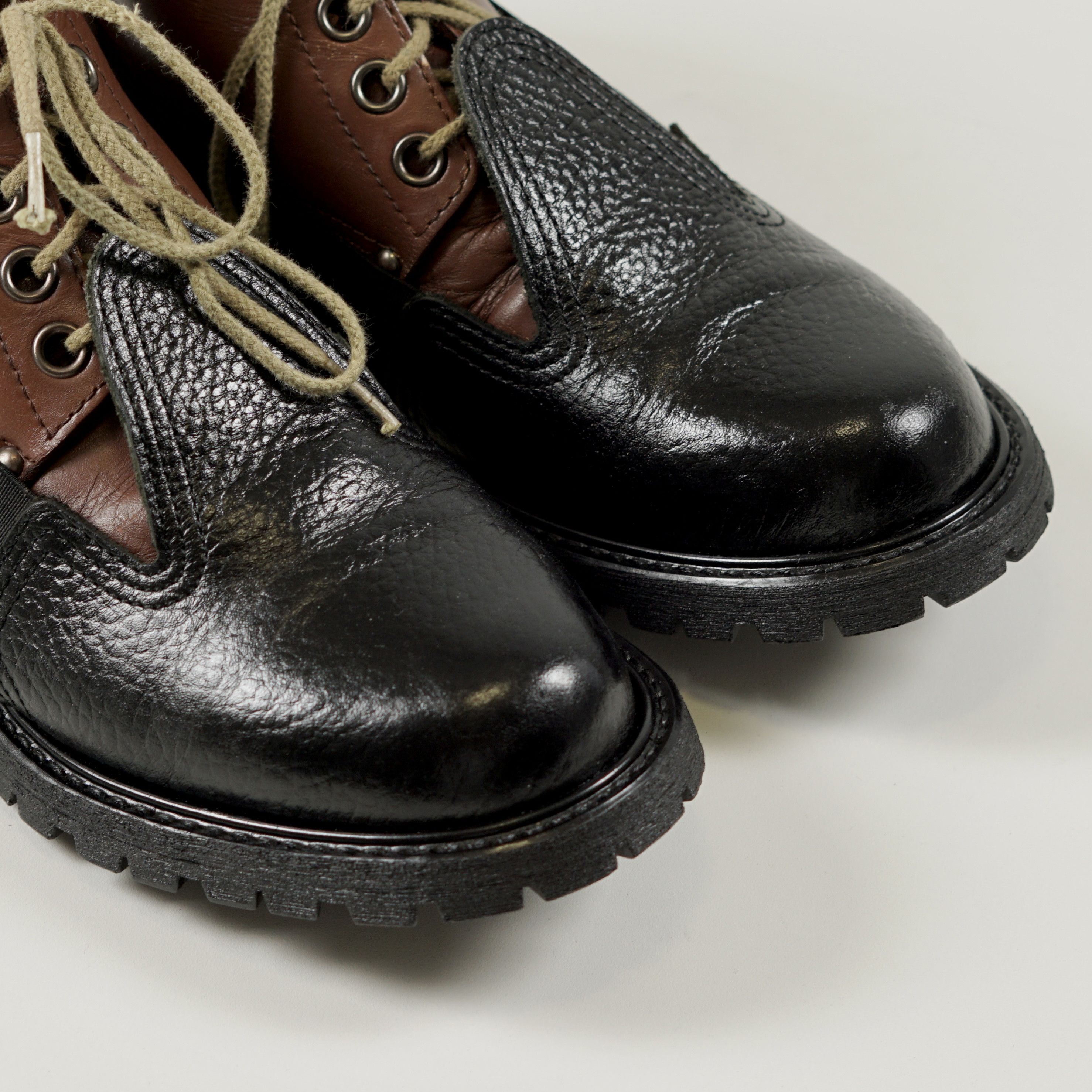 Comme des Garcons Homme Plus Two‑tone leather ankle boots Size US 7 / EU 40 - 8 Thumbnail