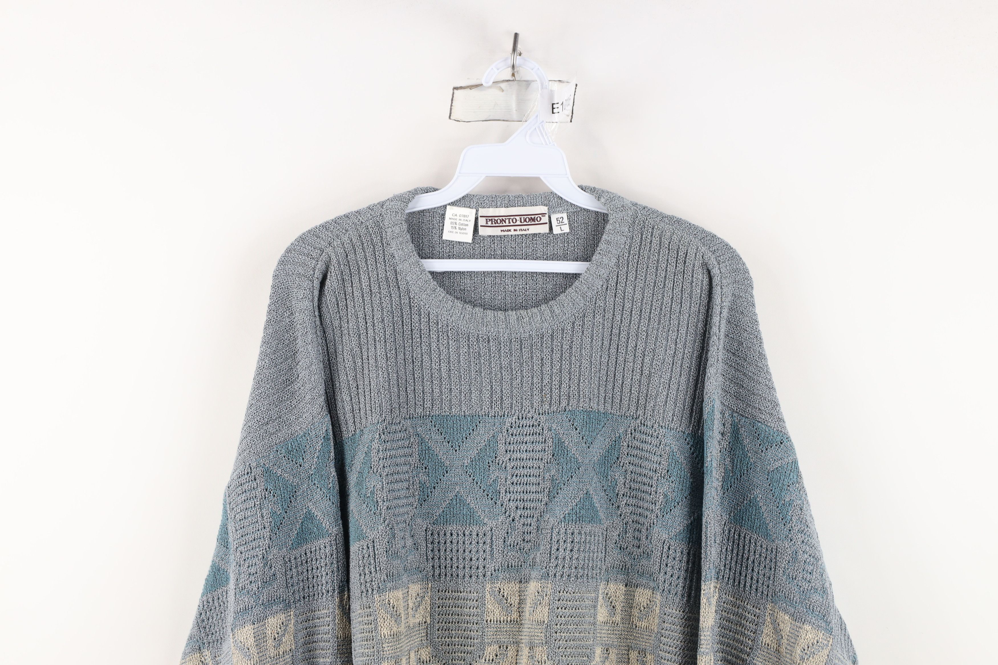 Vintage Vintage 90s Streetwear Ribbed Knit Crewneck Sweater Size US L / EU 52-54 / 3 - 2 Thumbnail