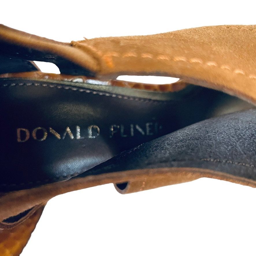 Donald Pliner NWOT Donald Pliner Panya Suede Saddle Brown Embossed Sandals Size US 6.5 / IT 36.5 - 7 Thumbnail