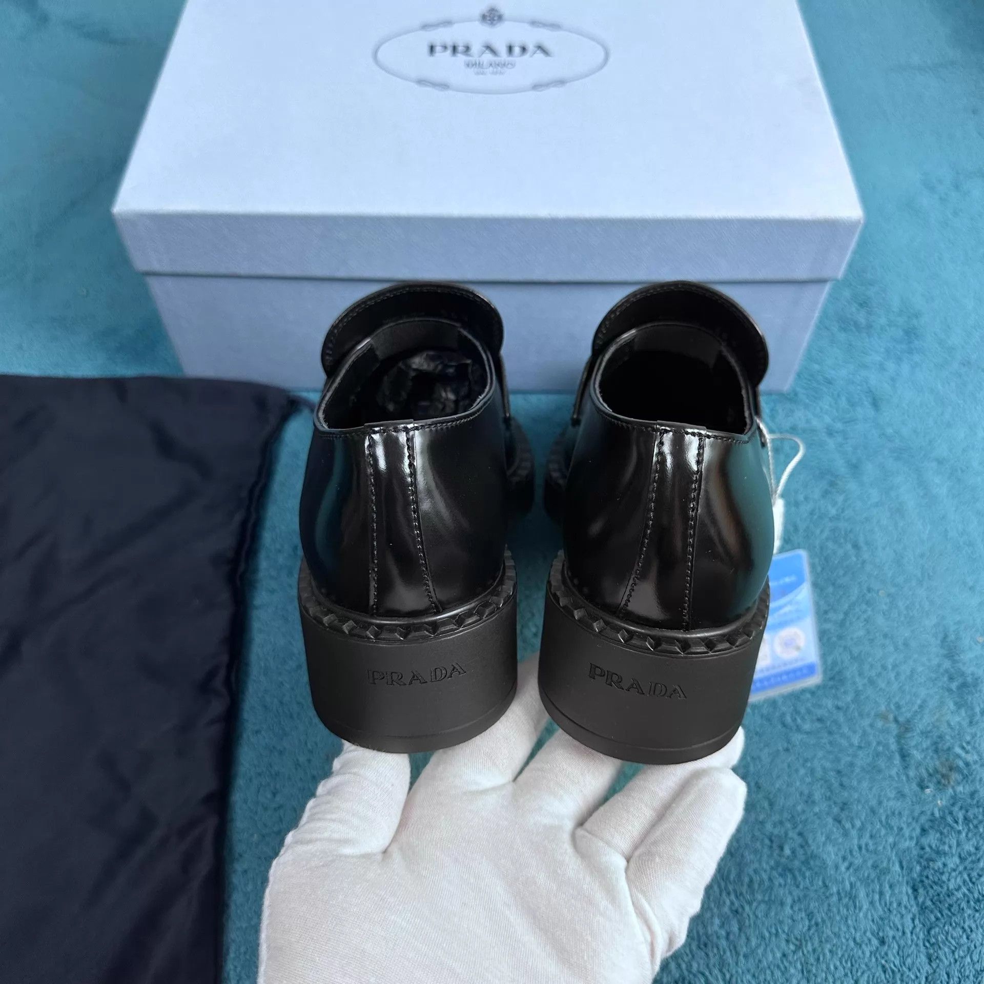 Prada Prada Women's Leather Loafers Black Size 36.5 Unused Size US 6 / IT 36 - 4 Thumbnail