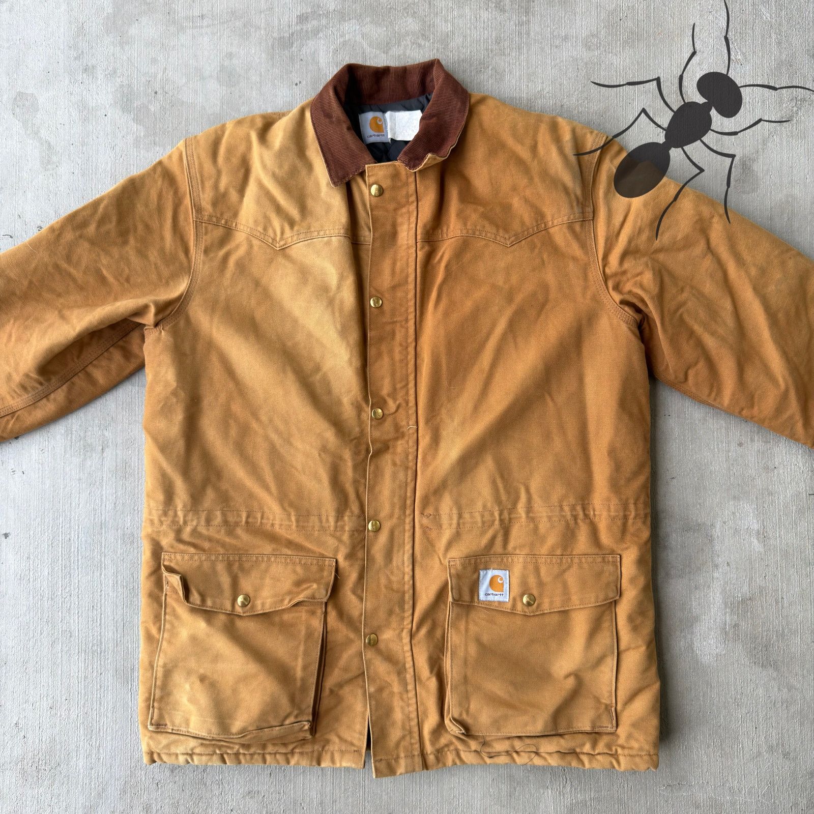 Carhartt × Vintage Carhartt CQ8006 brown chore Santa Fe style work wear jacket Size US L / EU 52-54 / 3 - 3 Thumbnail