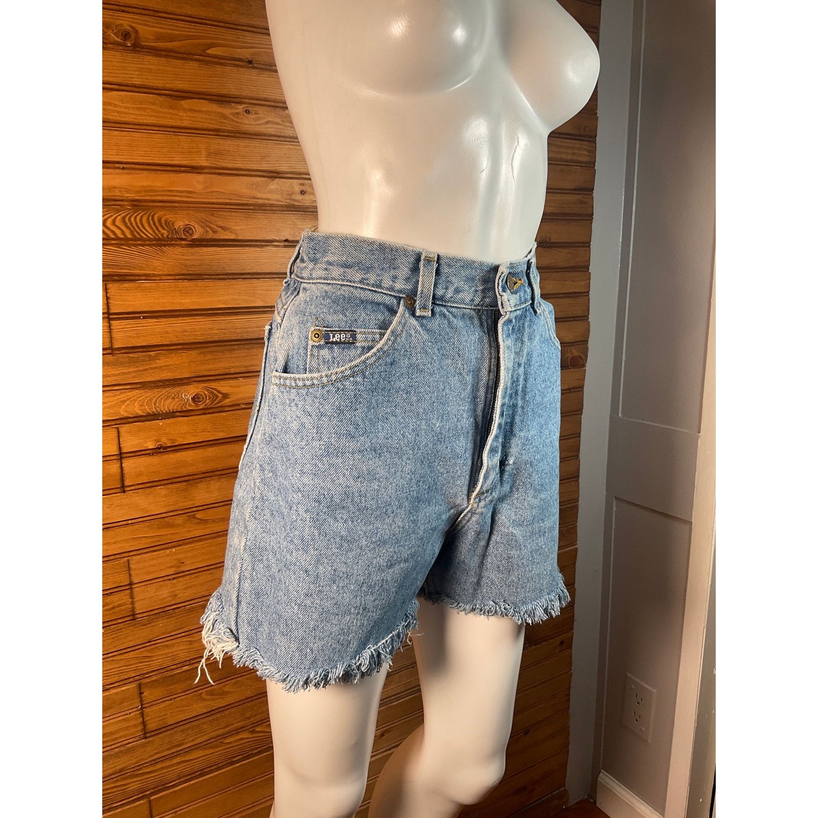 Lee Vintage 1970s Lee R Mr Denim Cut Off Shorts 27.5 Waist High Size 27" / US 4 / IT 40 - 9 Thumbnail