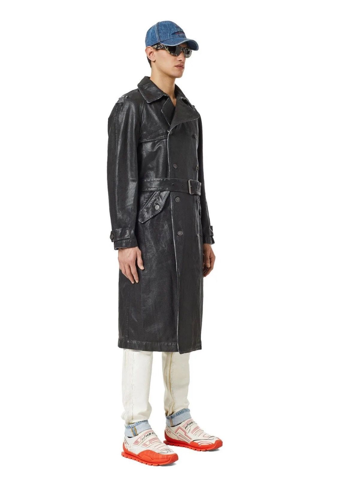 Diesel Diesel Coated Denim Trench Coat Jacket D-Delirious-A Size US M / EU 48-50 / 2 - 3 Thumbnail