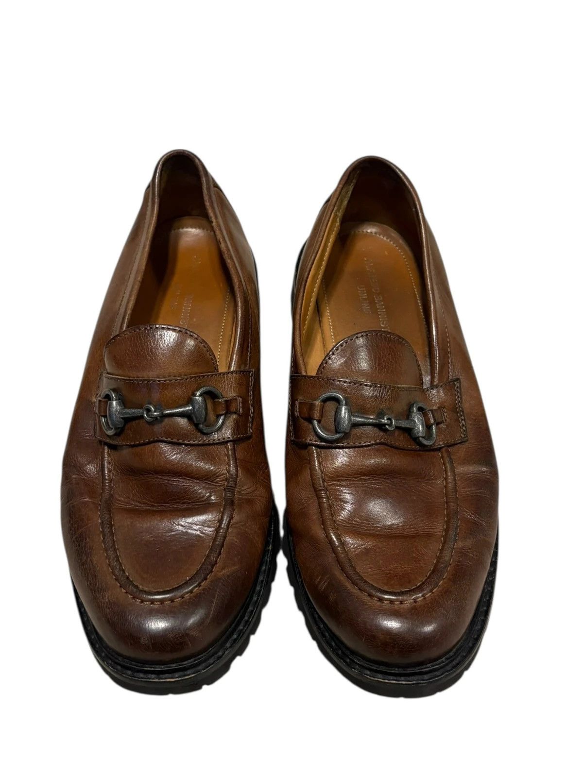 Alfredo Bannister Alfredo Bannister brown leather loafers metal buckle Size US 8 / EU 41 - 1 Thumbnail