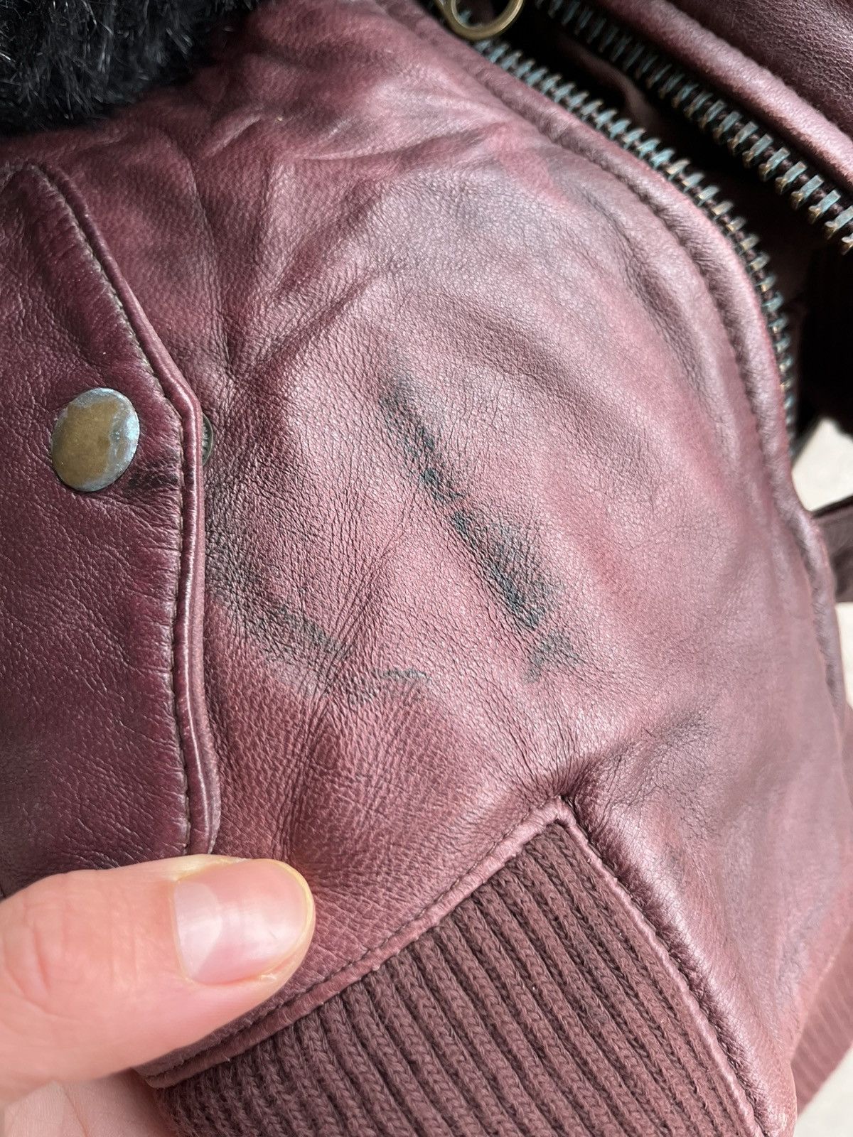 Allsaints × Japanese Brand Vintage AllSaints Avant Garde Sun Faded Red Leather Jacket Size S / US 4 / IT 40 - 22 Thumbnail