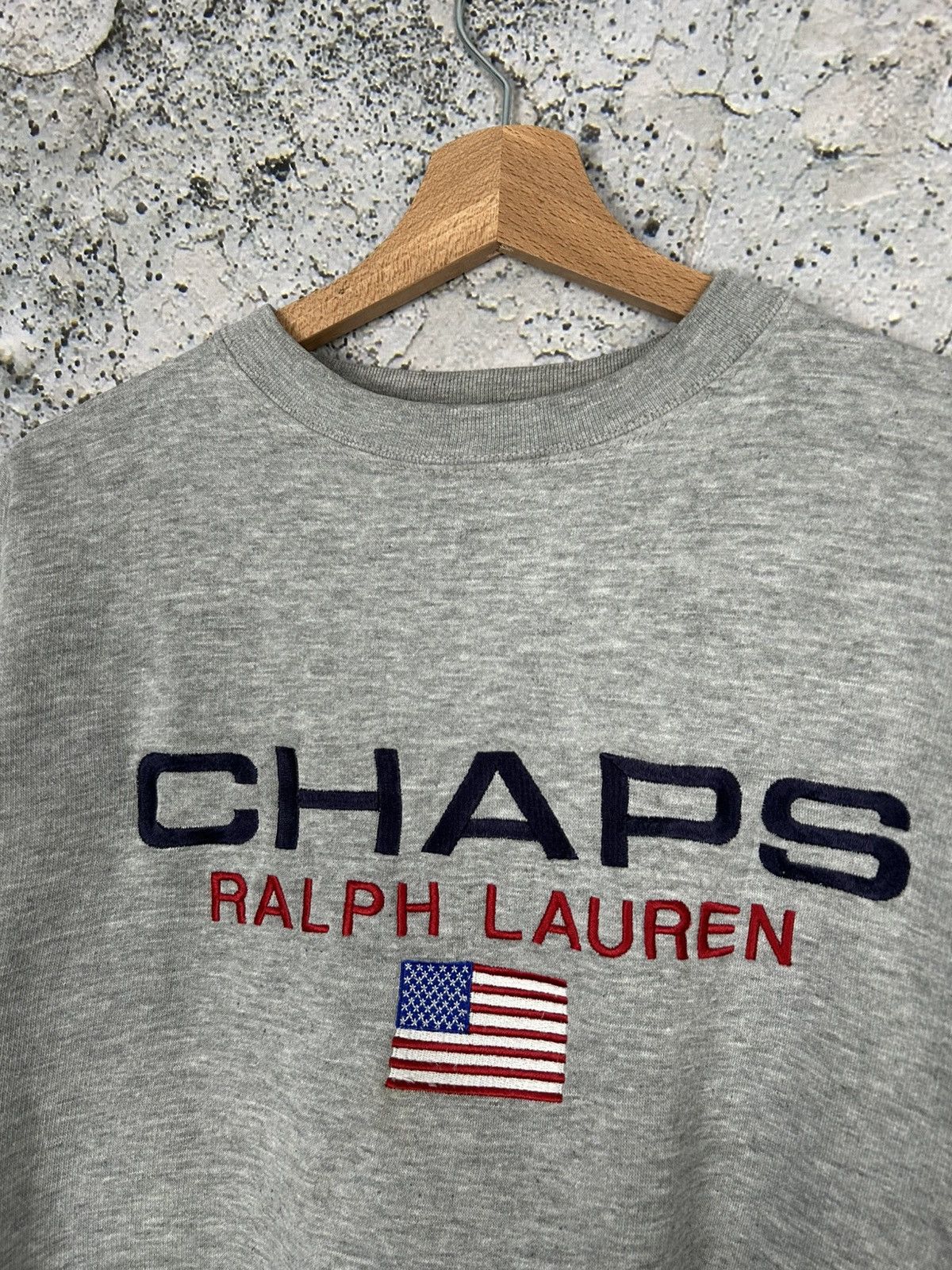 Chaps Vintage Chaps Ralph Lauren USA Grey Crewneck Baggy Rap Boxy Size US S / EU 44-46 / 1 - 3 Thumbnail