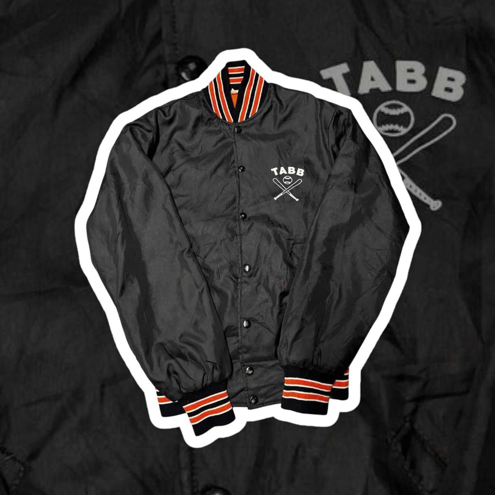 Men's Black Varsity Jacket with Striped Collar and Cuffs