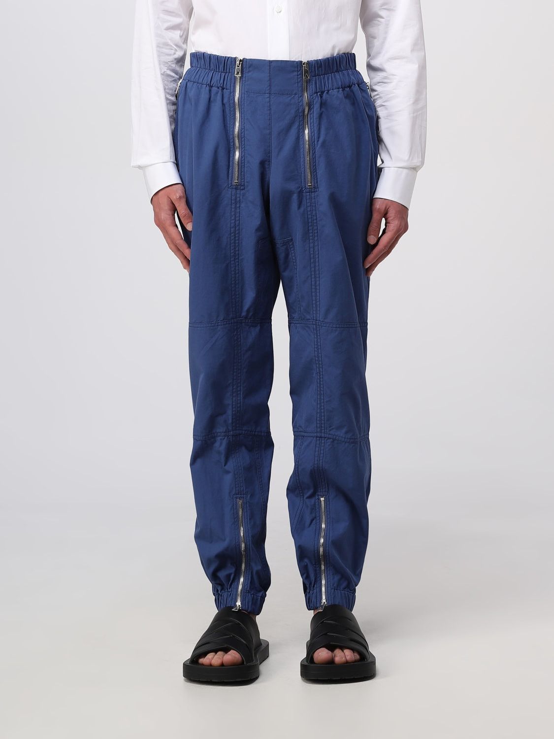 image of Bottega Veneta Cargo Pants With Zipped Detailing Size S in Blue, Men's