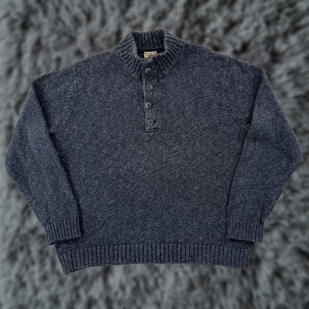 Vintage L.L. Bean Sweater Mens 2XL Blue Knit Henley Pullover Long Sleeve Casual Outdoor LL Bean Size US XXL / EU 58 / 5 - 1 Thumbnail