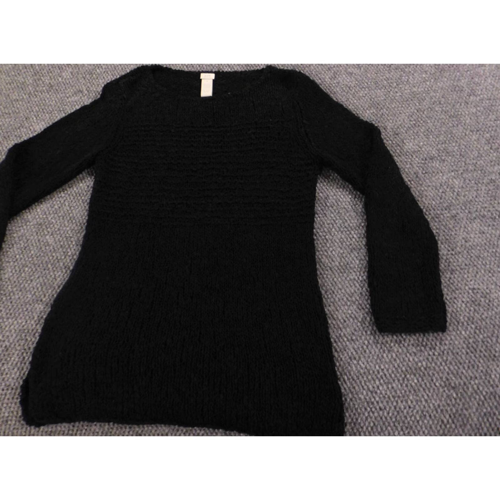 J. Jill J. Jill Sweater Womens Regular Small Black Crew Neck Cable-Knit Pullover Raglan Sleeve Size S / US 4 / IT 40 - 3 Thumbnail