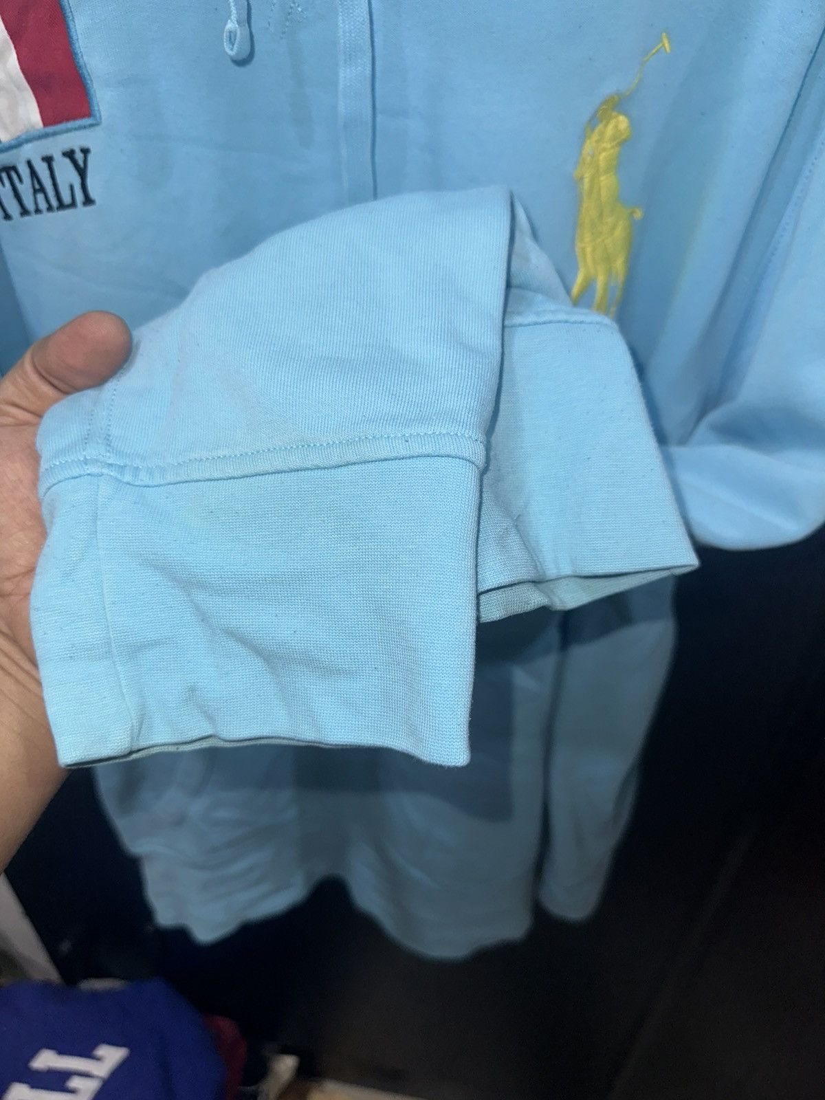 Polo Ralph Lauren Vintage Polo Ralph Lauren Italy Big Pony Hoodie Size US XL / EU 56 / 4 - 4 Thumbnail