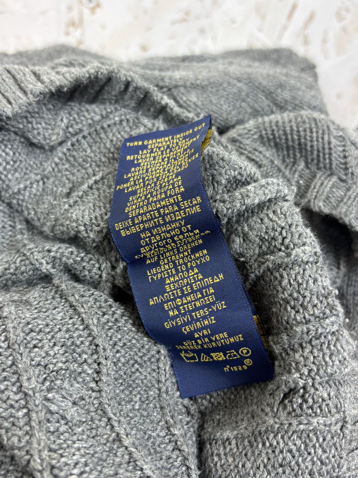 Polo Ralph Lauren Polo By Ralph Lauren Iconic Cable Knit Sweater Grey Size L Size US L / EU 52-54 / 3 - 9 Thumbnail