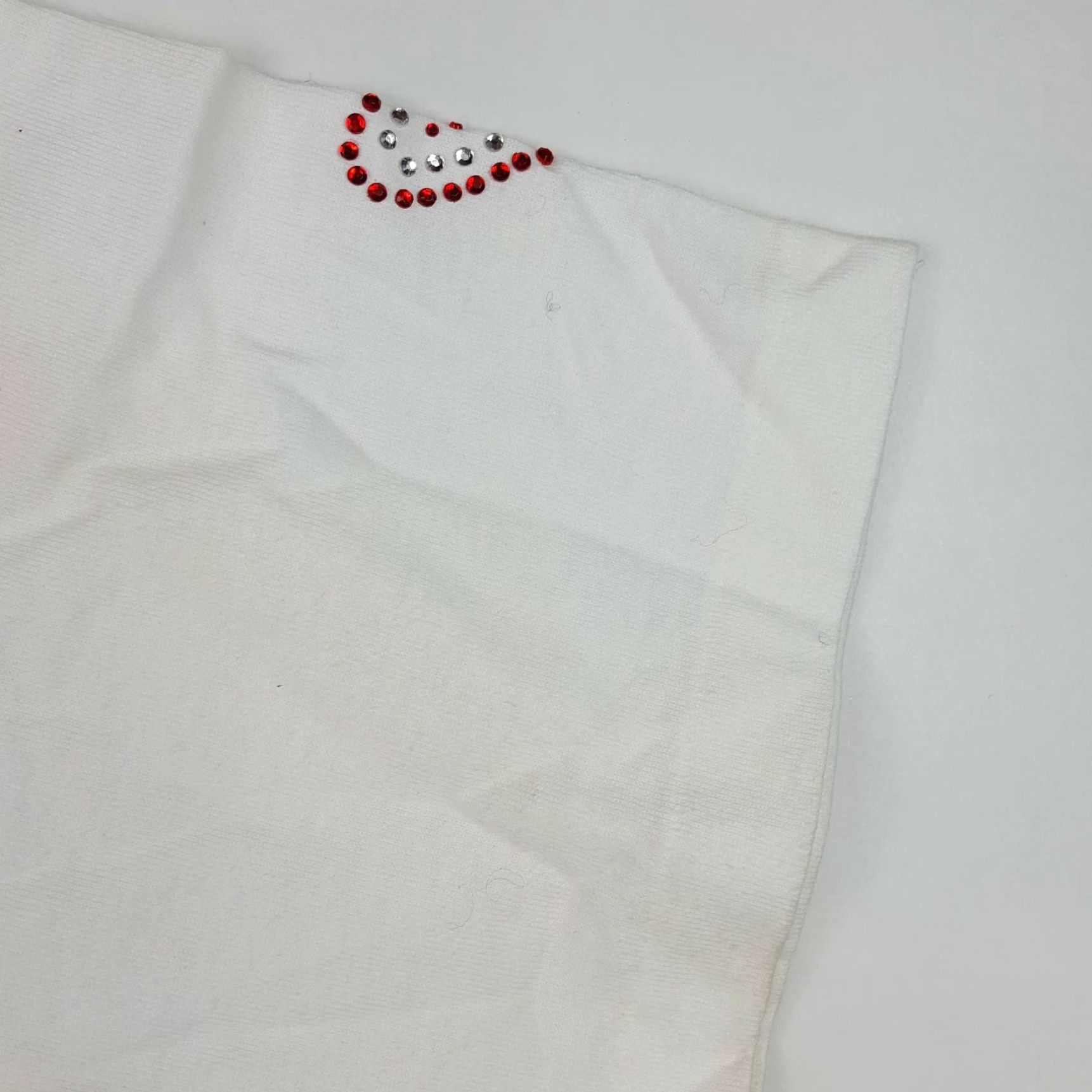 Catalina VINTAGE Natalie T-Shirt Womens Medium White 90s Retro Jeweled Heart Golf Tennis Cotton Short Sleeve Crew Neck Shirt Women Size M / US 6-8 / IT 42-44 - 5 Thumbnail