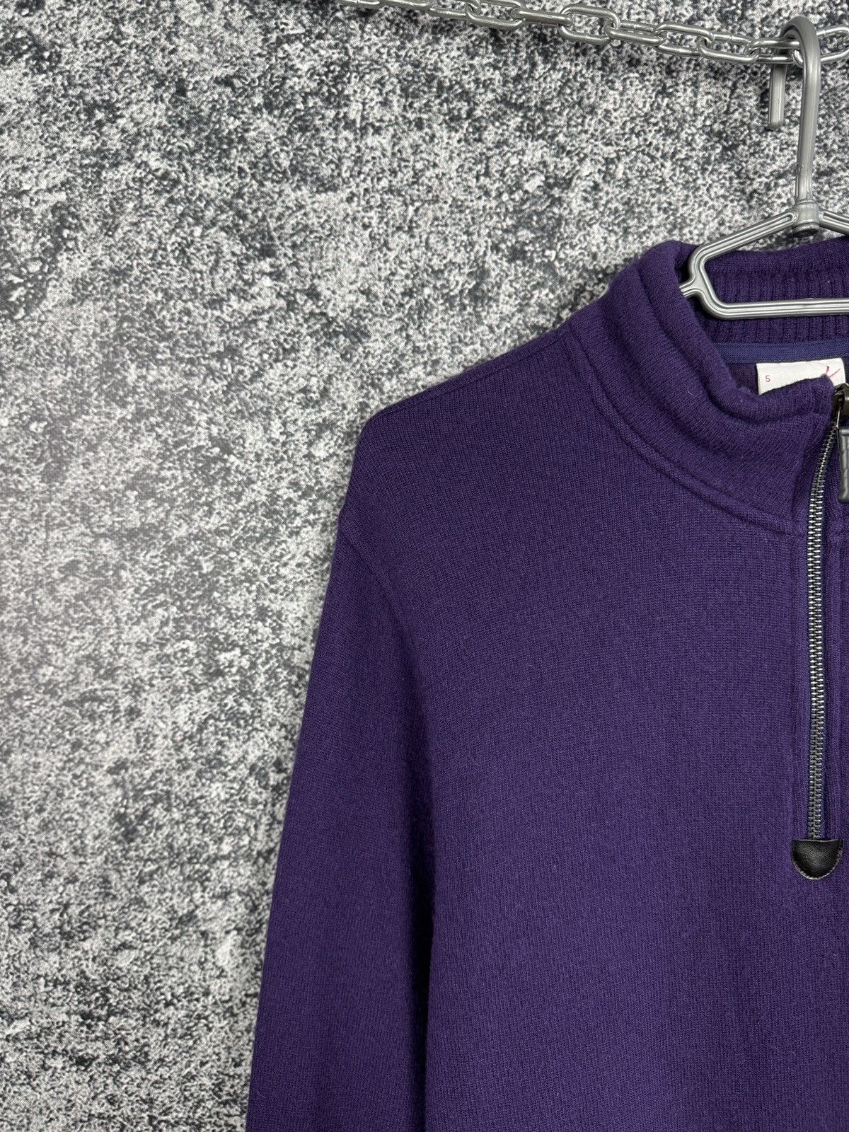 Lacoste Men’s Lacoste 1/4 Zip Sweater Pullover Vintage Purple Size 5 Size US L / EU 52-54 / 3 - 3 Thumbnail