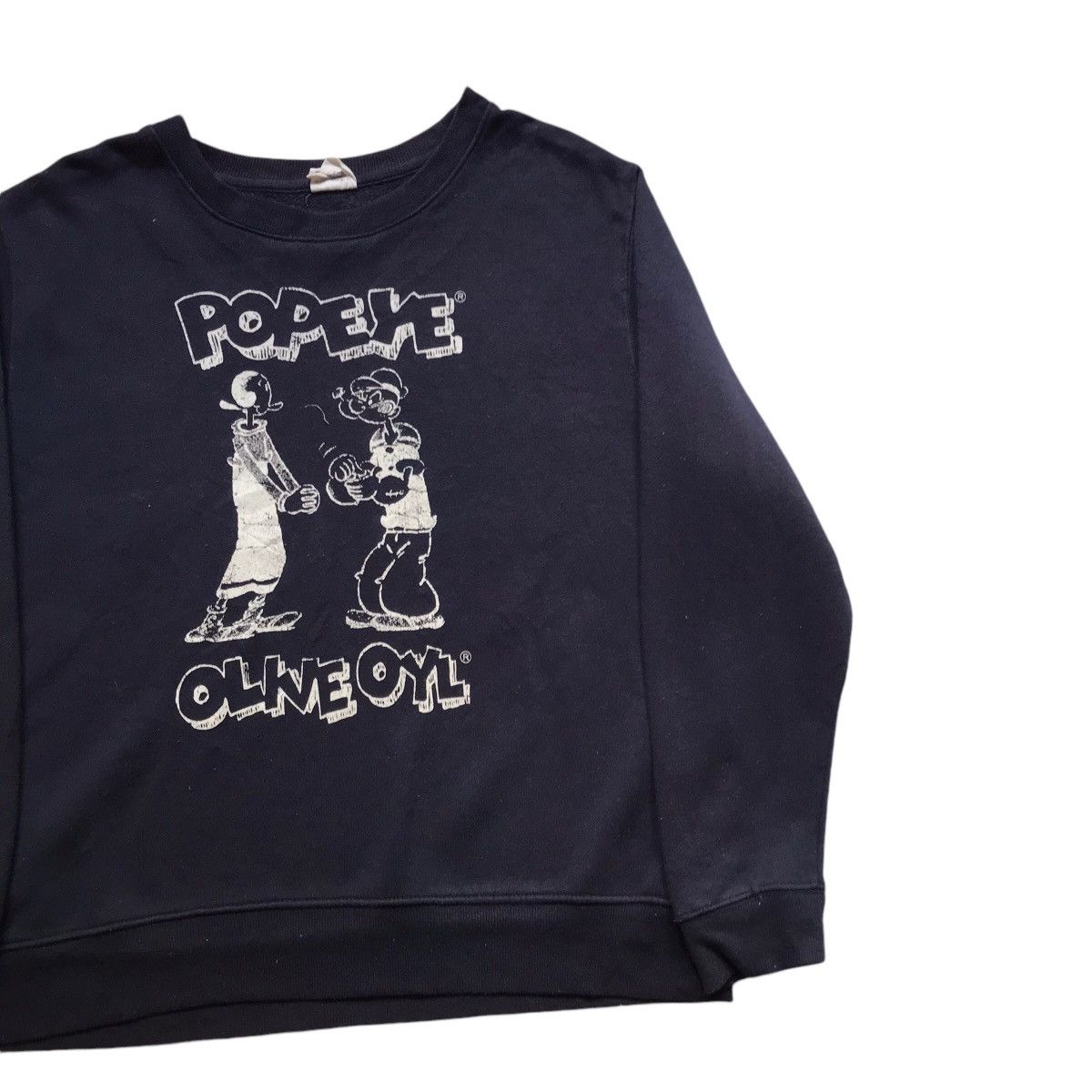 Cartoon Network × Nintendo × Vintage Vintage 90s Popeye Olive Oyl Spellout Sweatshirts Size US M / EU 48-50 / 2 - 2 Thumbnail