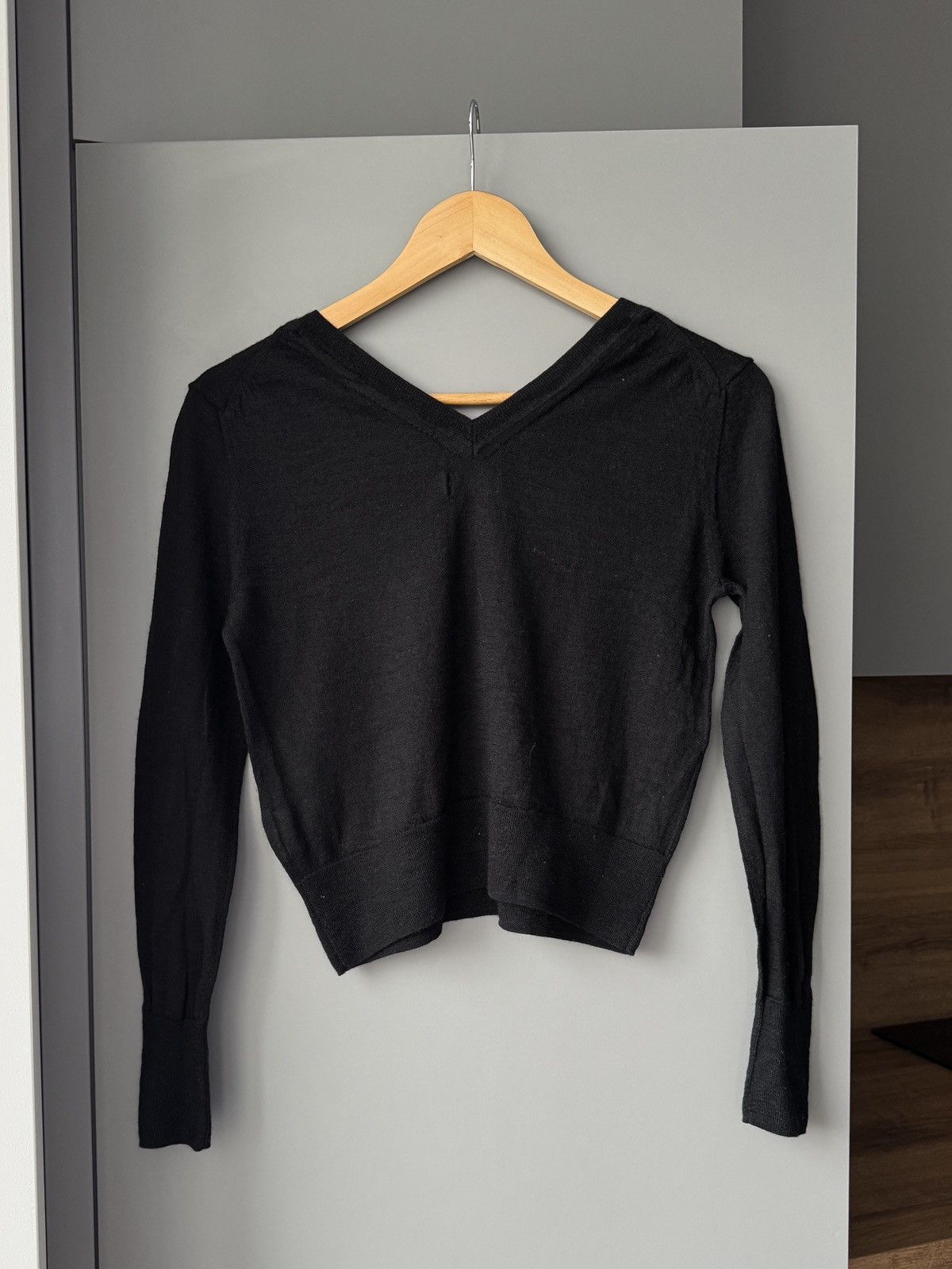 Isabel Marant Isabel Marant V-Neck Black Wool Silk Sweater Size XXS / US 00 / IT 34 - 6 Thumbnail