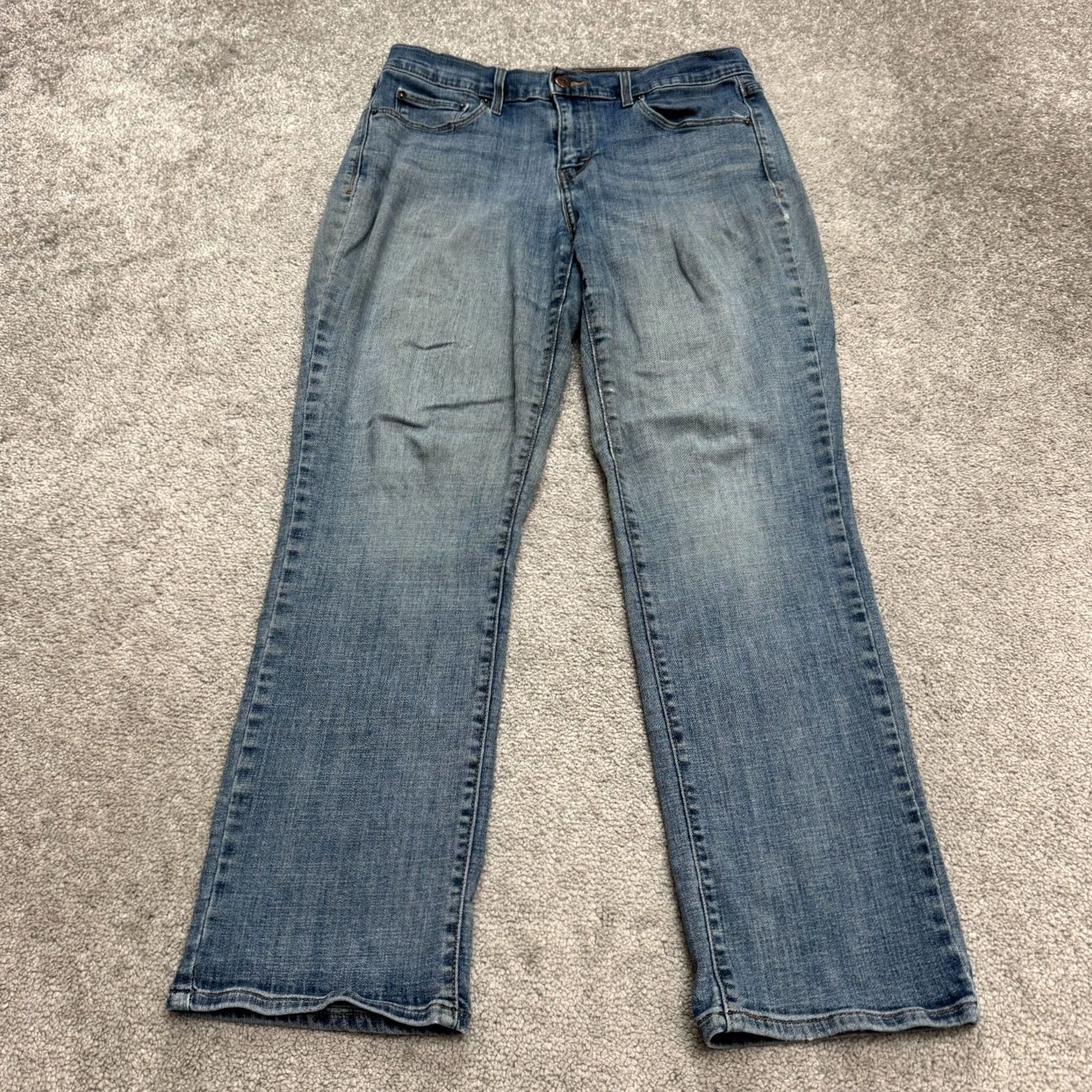 Levi's Levi's 505 Jeans Mens 38x27 Denim Straight Blue Medium Wash Cotton 5-Pocket Regular Size US 38 / EU 54 - 2 Thumbnail