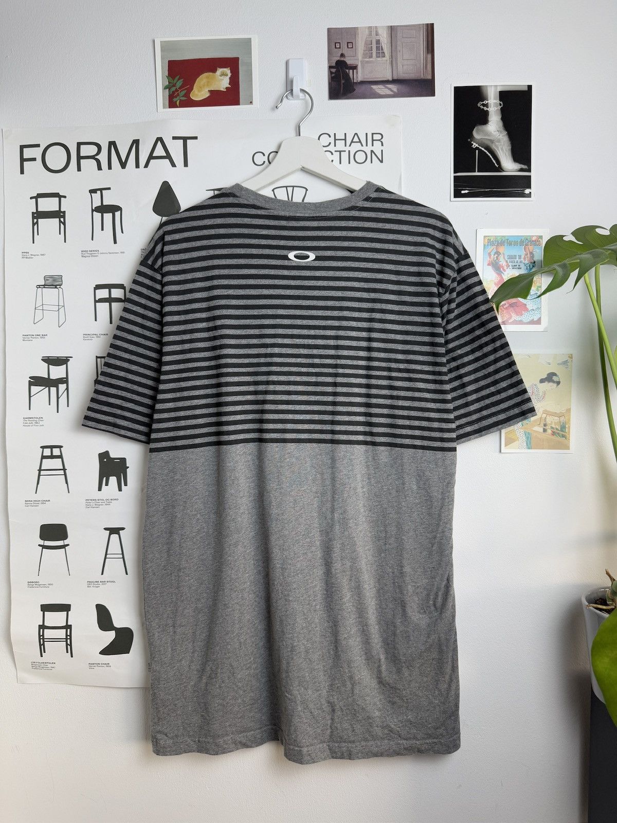 Oakley × Vintage Vintage 90s Oakley center logo striped t-shirt tee XL gorp Size US XL / EU 56 / 4 - 2 Thumbnail