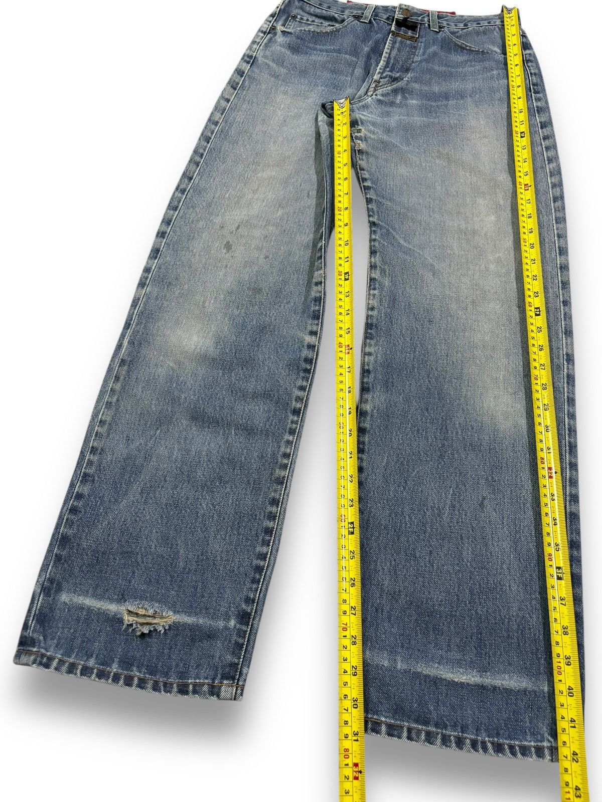 Marithe + Francois Girbaud Vintage 90s Marithe Francois Girbaud Baggy Distressed Jeans Size US 30 / EU 46 - 15 Thumbnail