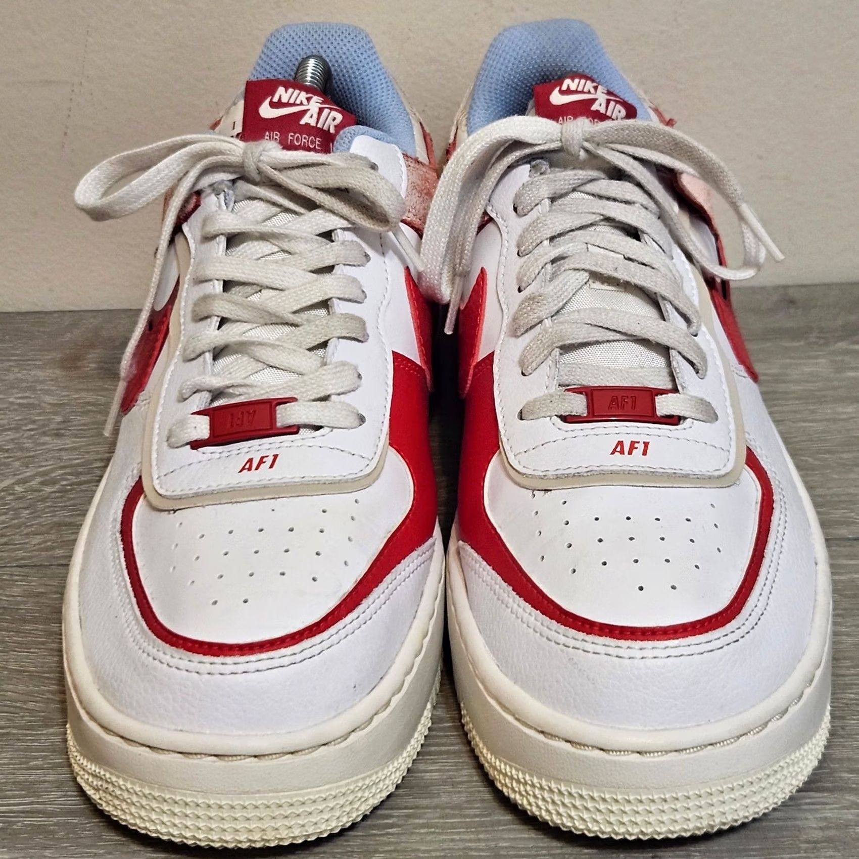 Nike Nike Women's Air Force 1 Shadow White University Red Size 10.5 CI0919-108 Size US 11 / IT 41 - 3 Thumbnail