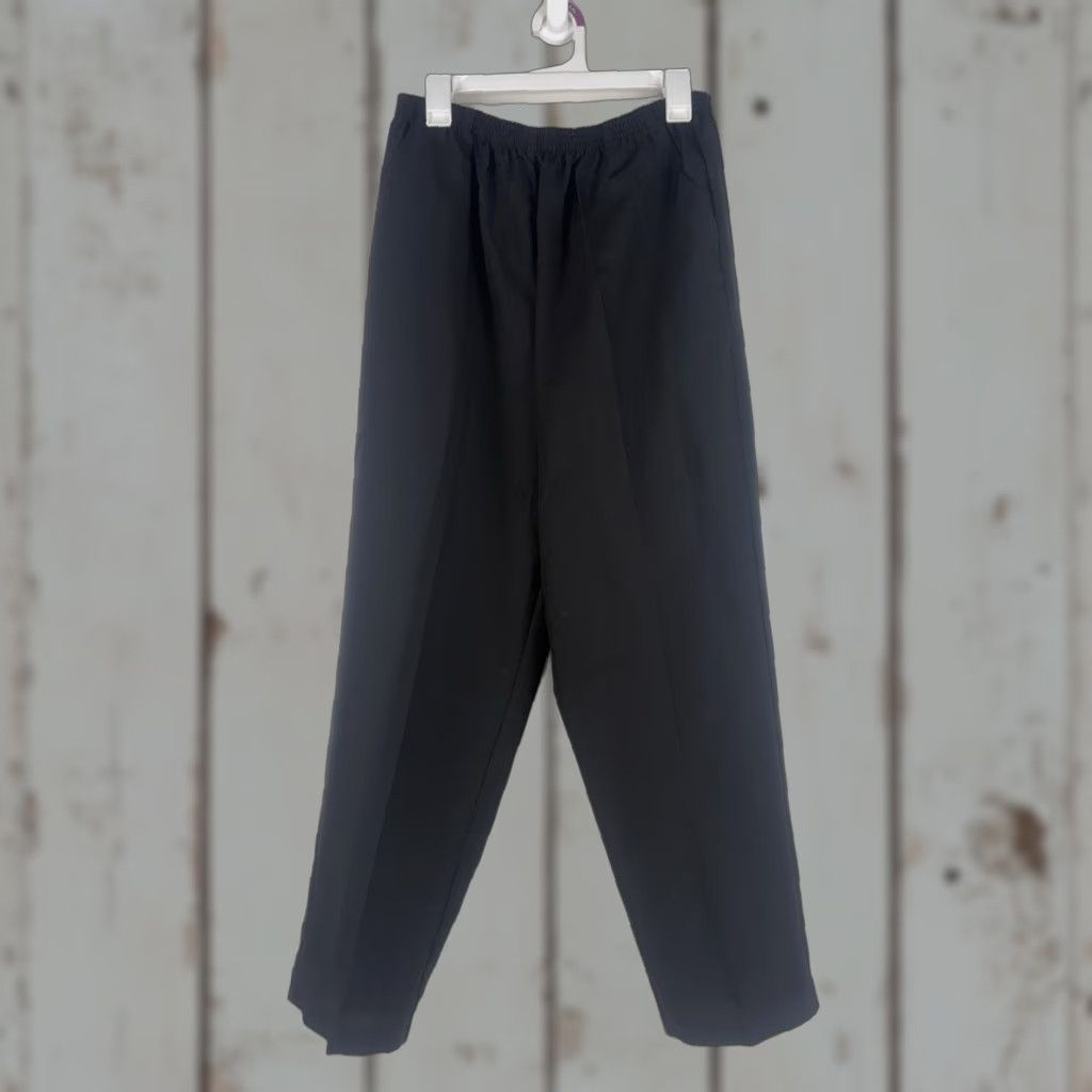 Blair Blair Black Pull On Pleated Elastic Waist Dress Pants Womens Size 16 Size 38" / US 16 / IT 52 - 1 Thumbnail