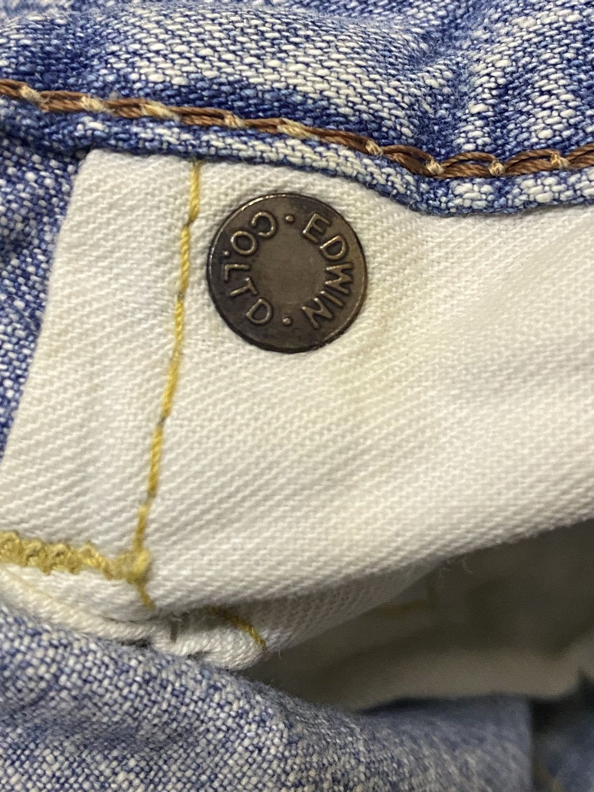 Edwin Vintage Edwin505 BXX Faded Wash Orange Tab Loose Jeans Size US 32 / EU 48 - 9 Thumbnail
