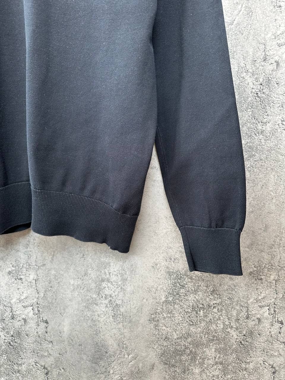 Armani × Vintage Armani Jeans Vintage V-Neck Sweater Long Sleeve Black Jumper Size US L / EU 52-54 / 3 - 9 Thumbnail