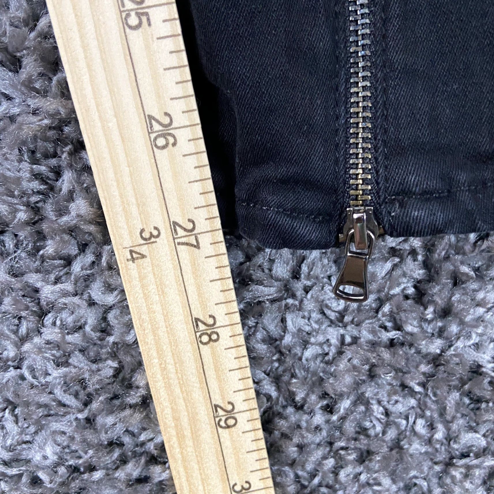 Paige PAIGE Women’s Skyline Skinny Jeans 28 Black Dark Wash Zippers Size 28" / US 6 / IT 42 - 7 Thumbnail