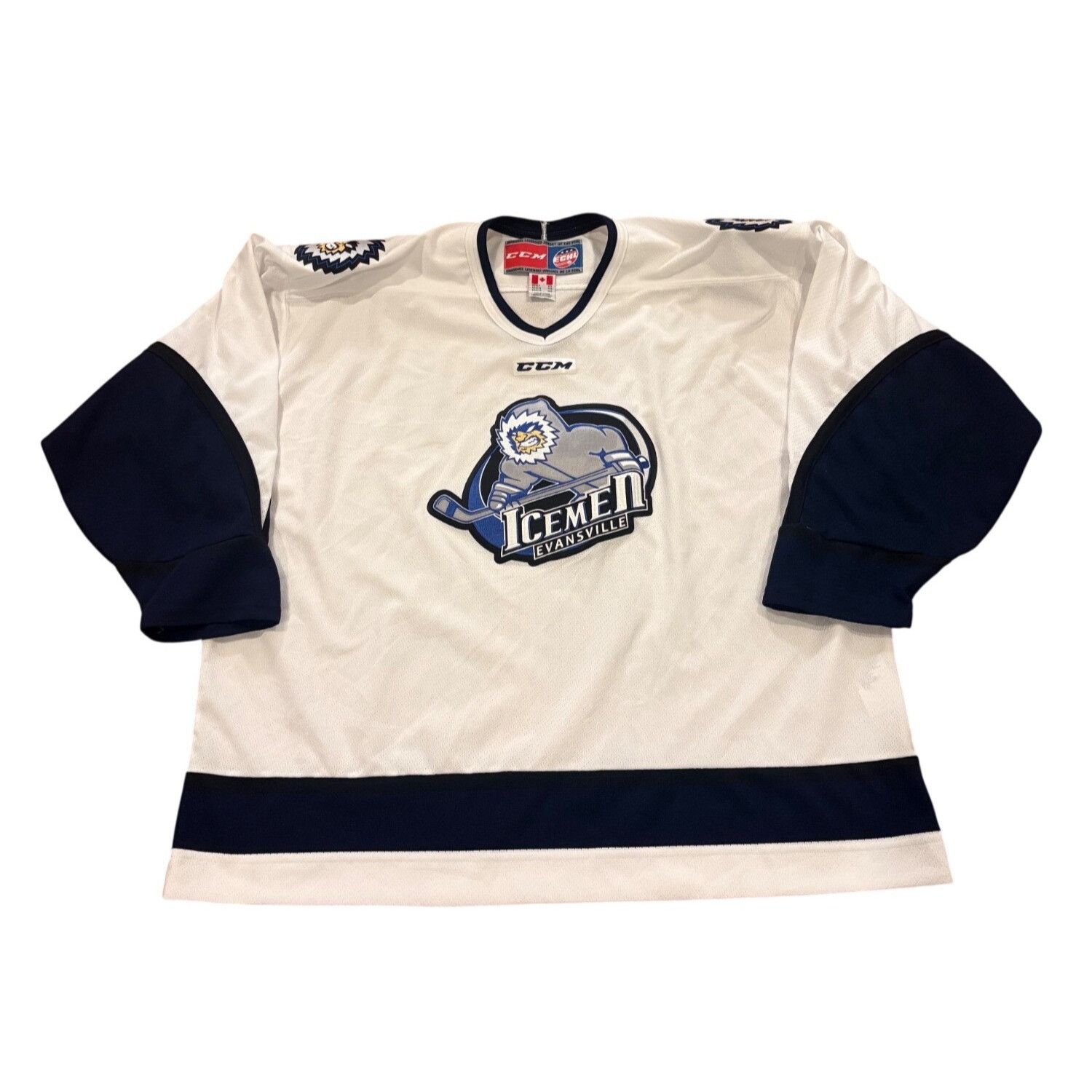 Ccm Rare CCM Evansville IceMen Defunct ECHL Hockey Jersey White Size US XXL / EU 58 / 5 - 1 Thumbnail