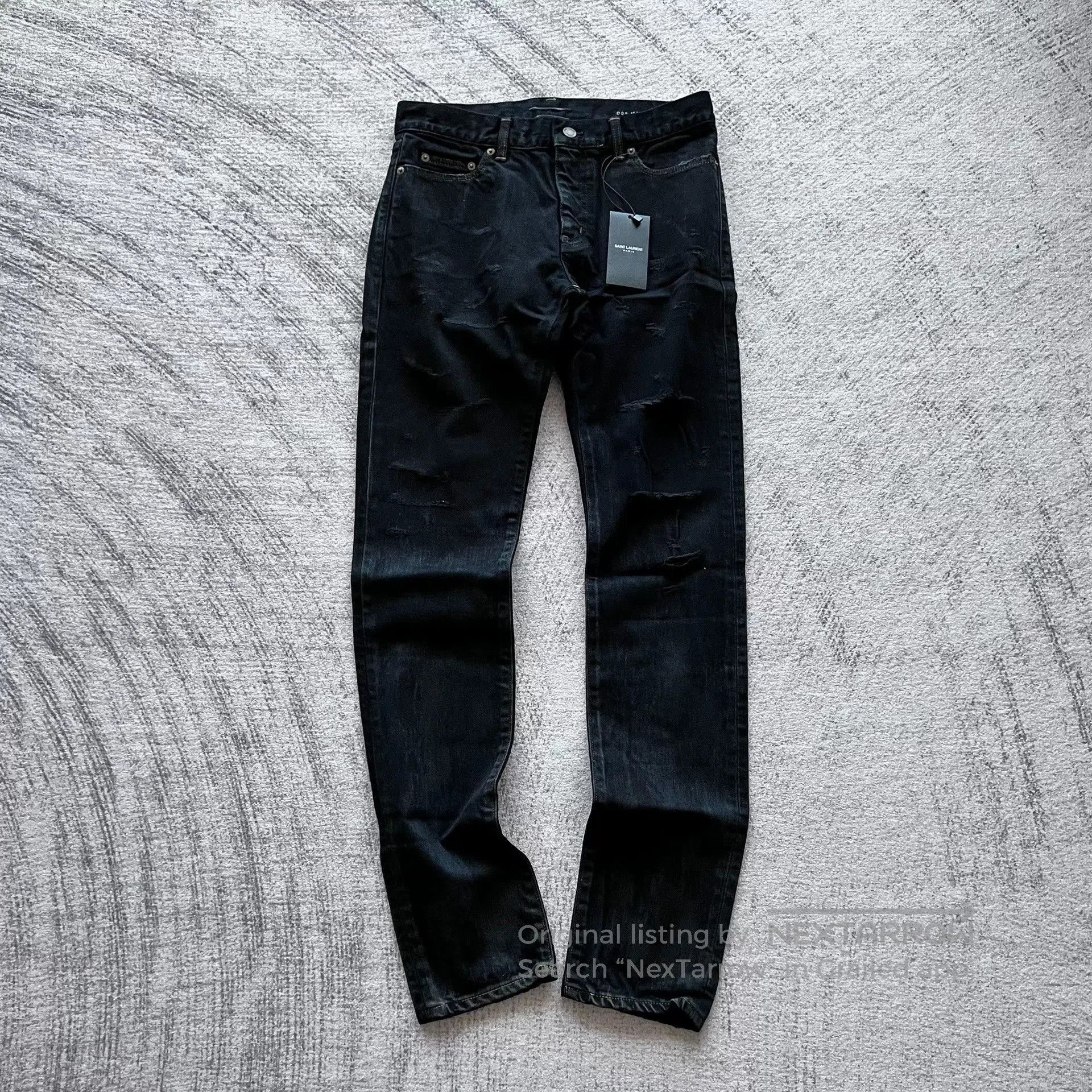 Saint Laurent Paris Saint Laurent Paris Distressed Jeans. Size US 30 / EU 46 - 1 Thumbnail