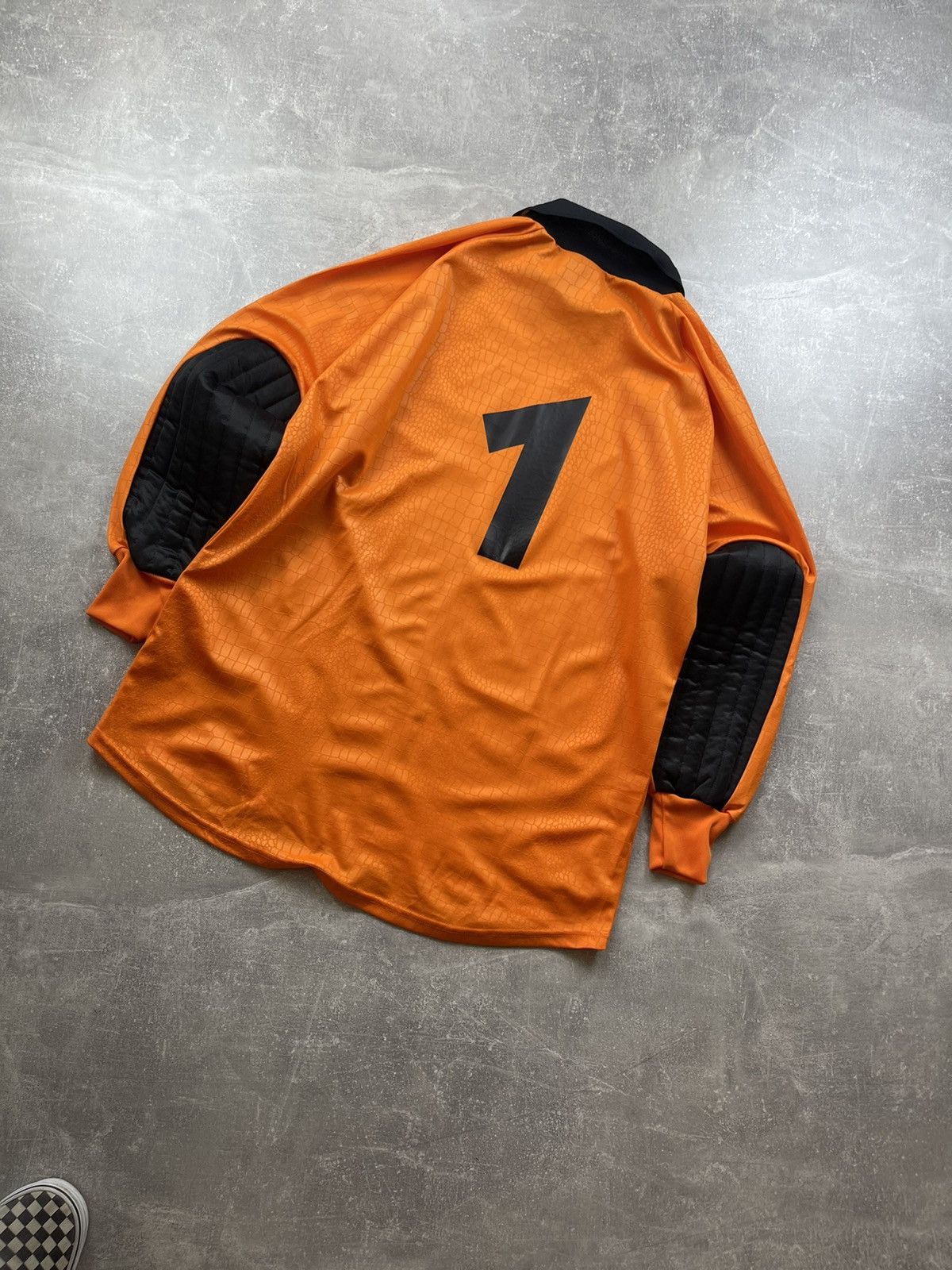 Adidas × Vintage Vintage Adidas Jens Lehmann Goalkeeper Jersey 1 Orange Black Size US L / EU 52-54 / 3 - 6 Thumbnail