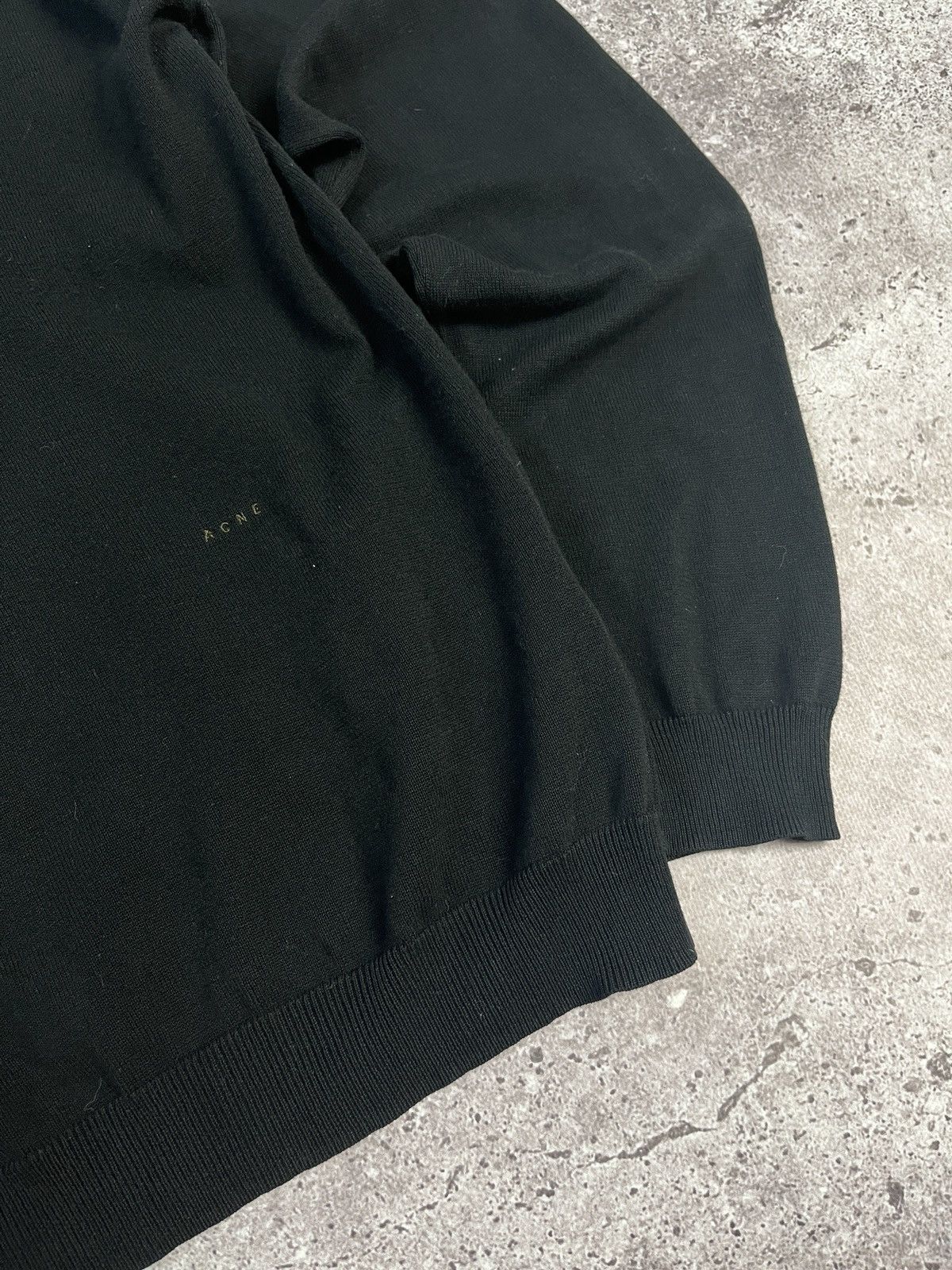 Acne Studios Acne Jeans Logo V-Neck Cotton Jumper Size US M / EU 48-50 / 2 - 2 Thumbnail