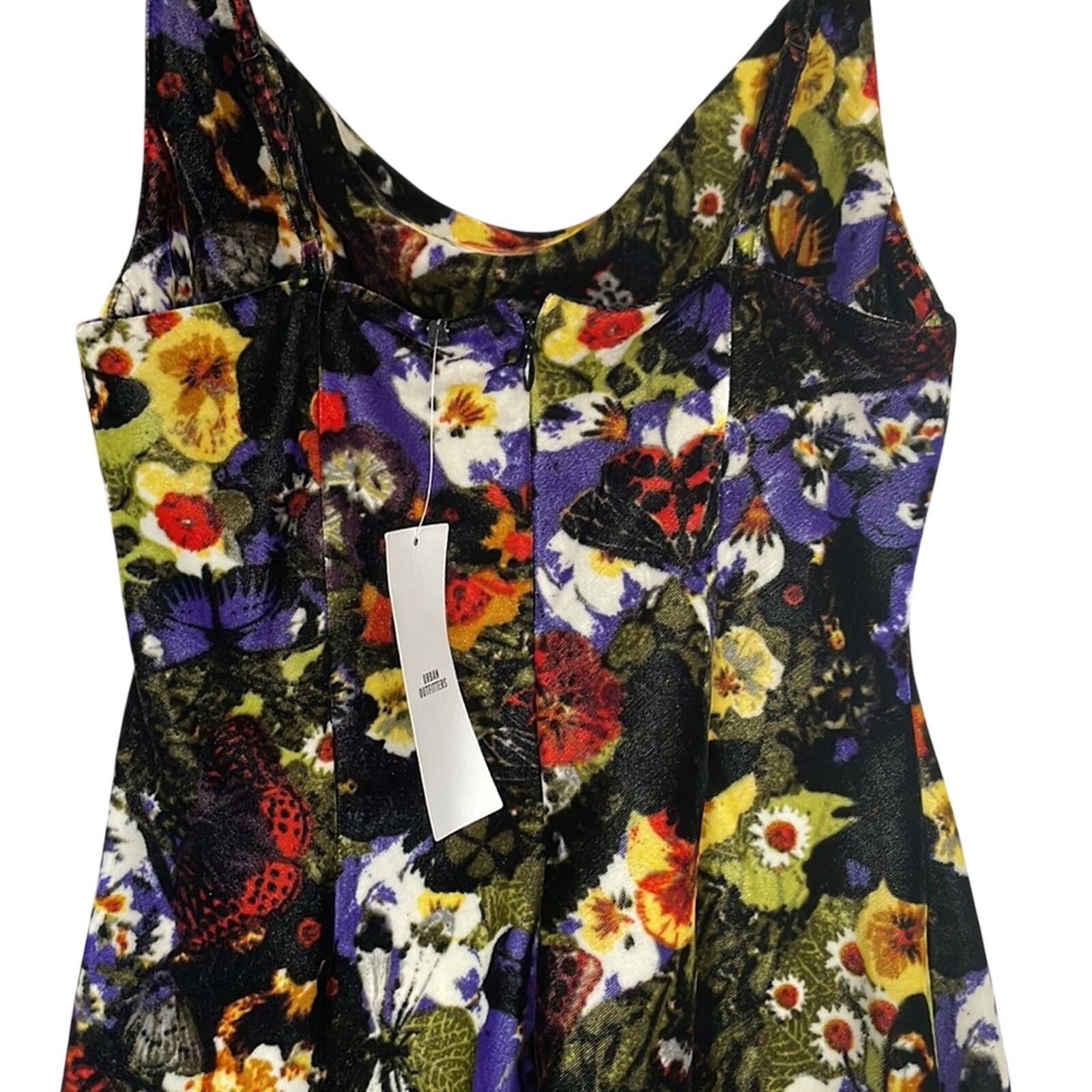 Urban Outfitters Urban Outfitters Floral Velvet Boho Mini Dress Women's Sz S Size S / US 4 / IT 40 - 3 Thumbnail