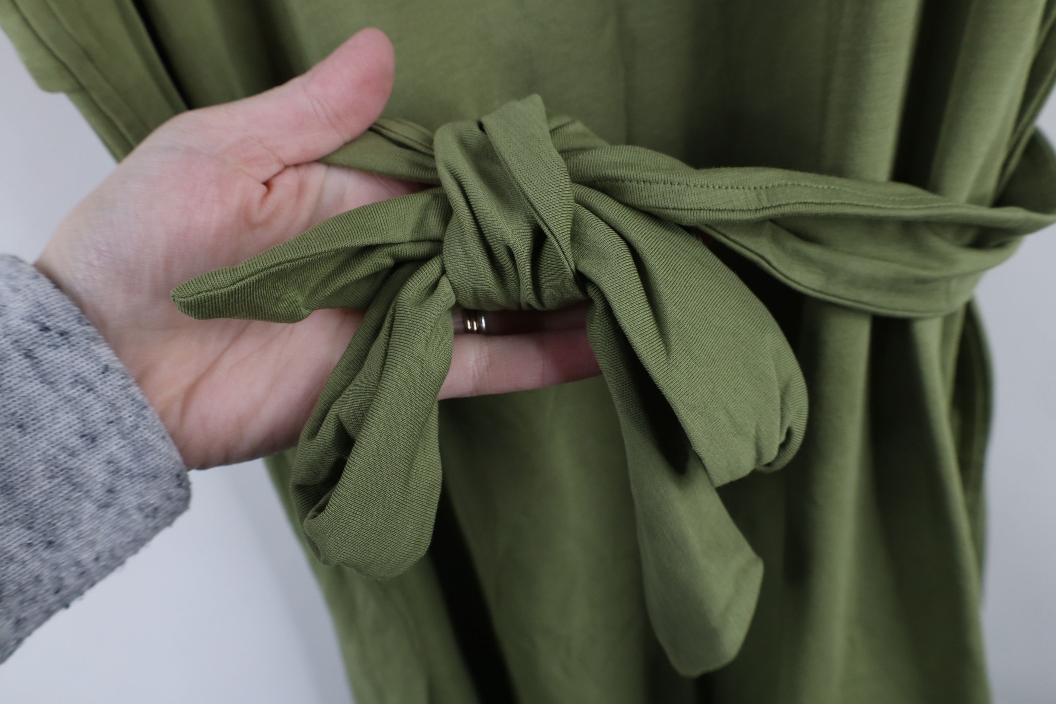 Lululemon × Vintage Lululemon Cotton Stretch Wrap T-Shirt Dress Bronze Green Size M / US 6-8 / IT 42-44 - 5 Thumbnail