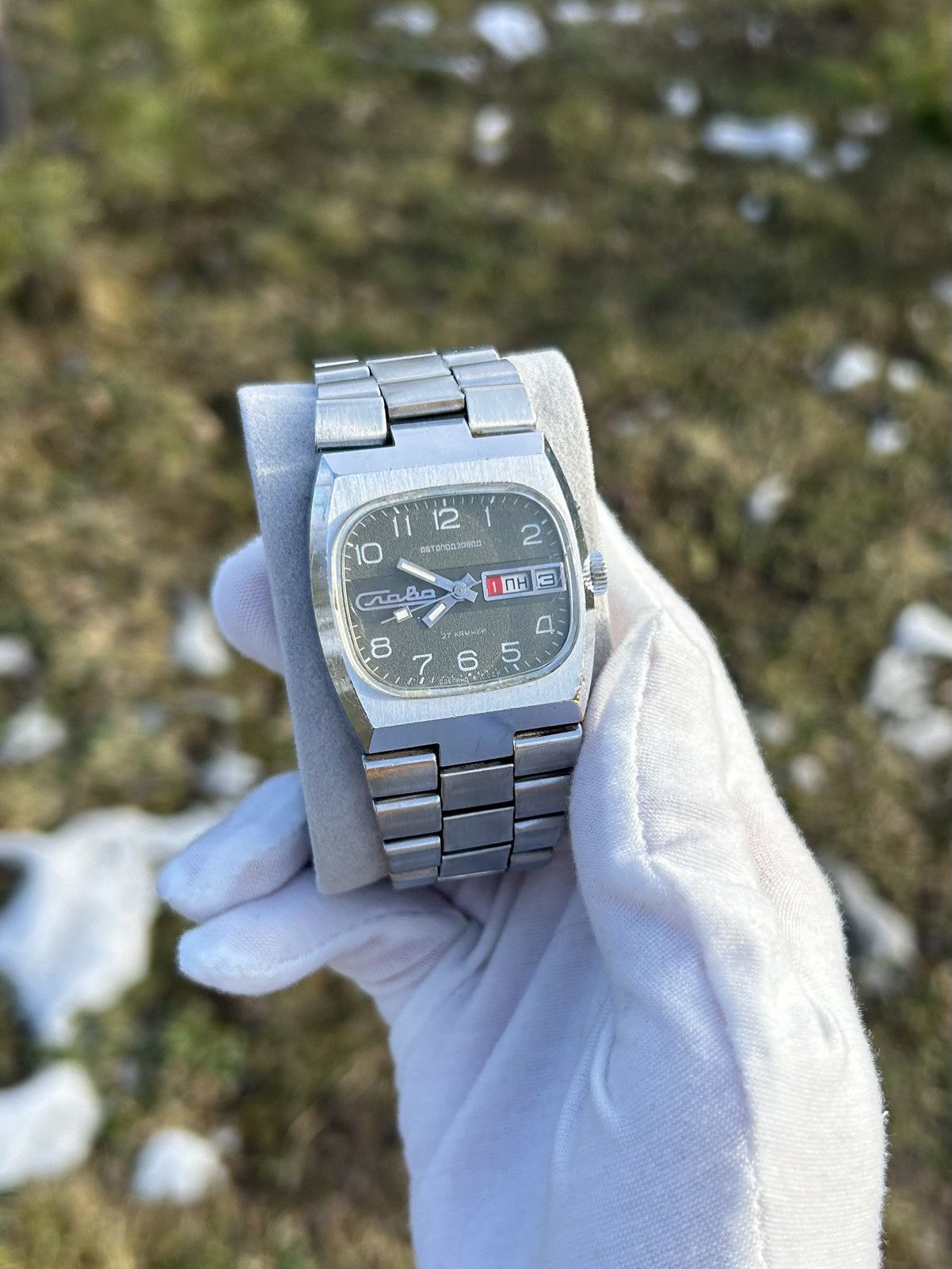 Vintage Vintage Slava Watch USSR Soviet Automatic Massive 1980s Size ONE SIZE - 10 Thumbnail