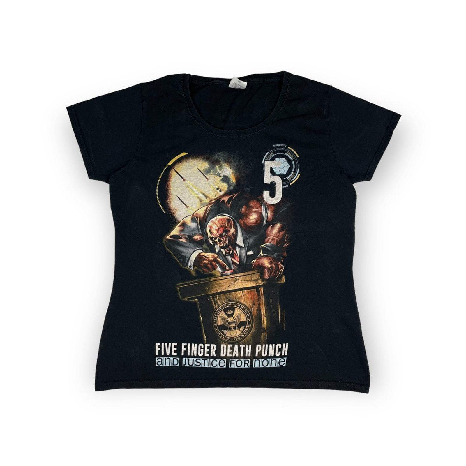 Fruit Of The Loom Vintage Five Finger Death Punch T Shirt Size XL Black Size XL / US 12-14 / IT 48-50 - 1 Thumbnail