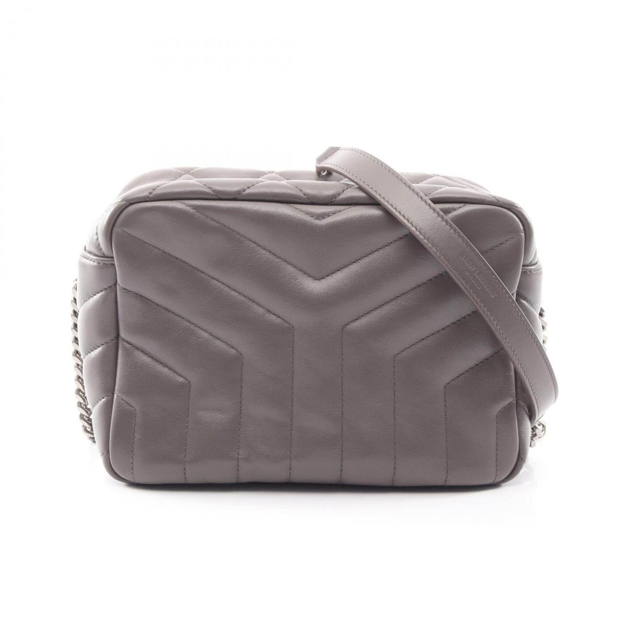 Yves Saint Laurent Yves Saint Laurent Saint Laurent Paris Loulou Shoulder Bag/Handbag, Leather, Women's, Gray, 574102 Size ONE SIZE - 1 Thumbnail