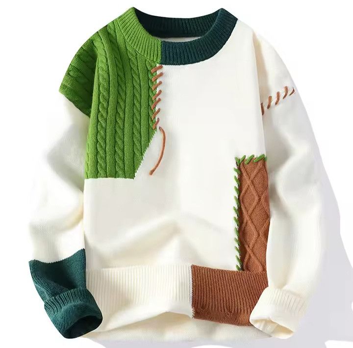 Japanese Brand × Vintage Men Knitted Round Neck Sweater Size US XXL / EU 58 / 5 - 1 Thumbnail