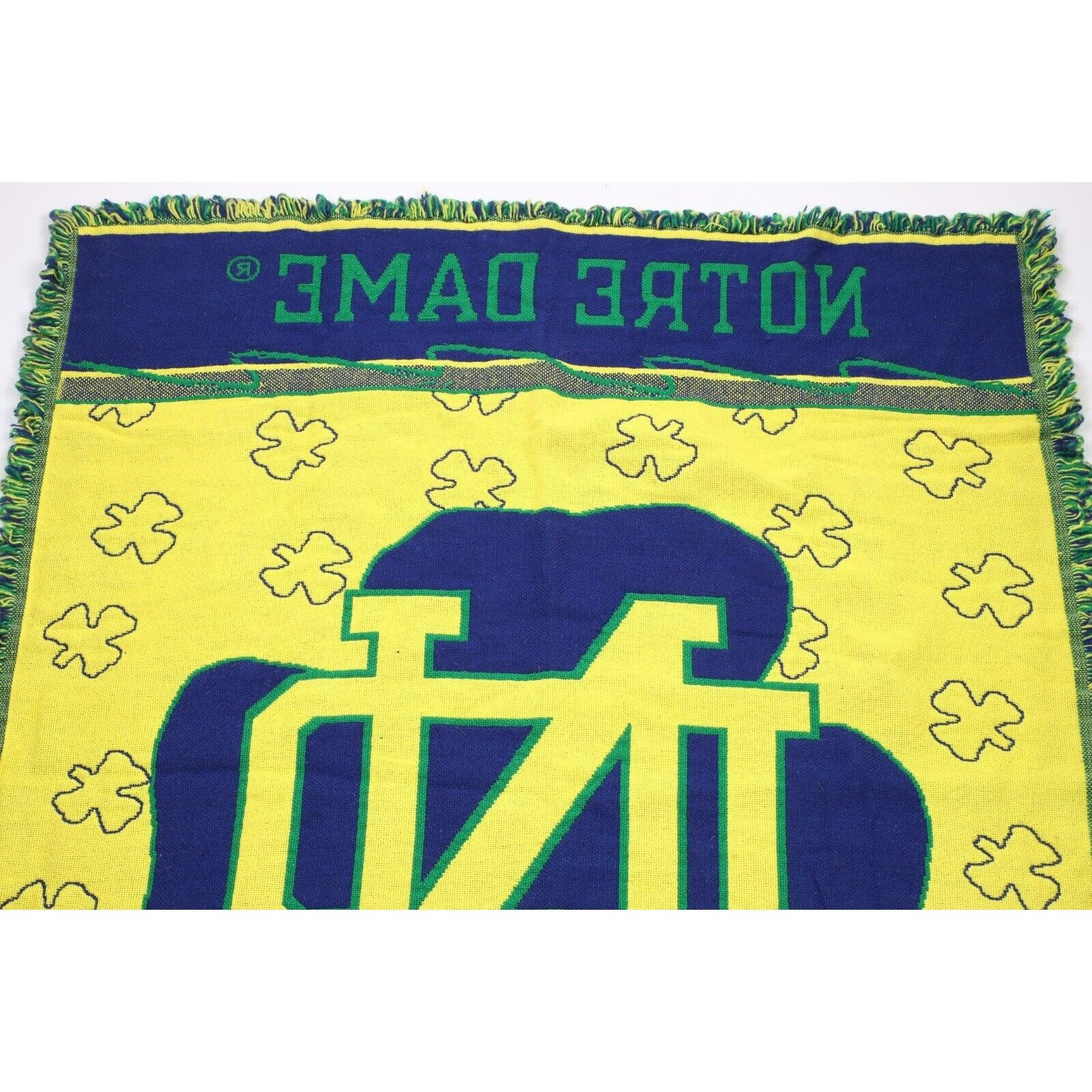 Vintage Vintage 90s All Over Print University of Notre Dame Blanket Size ONE SIZE - 9 Thumbnail