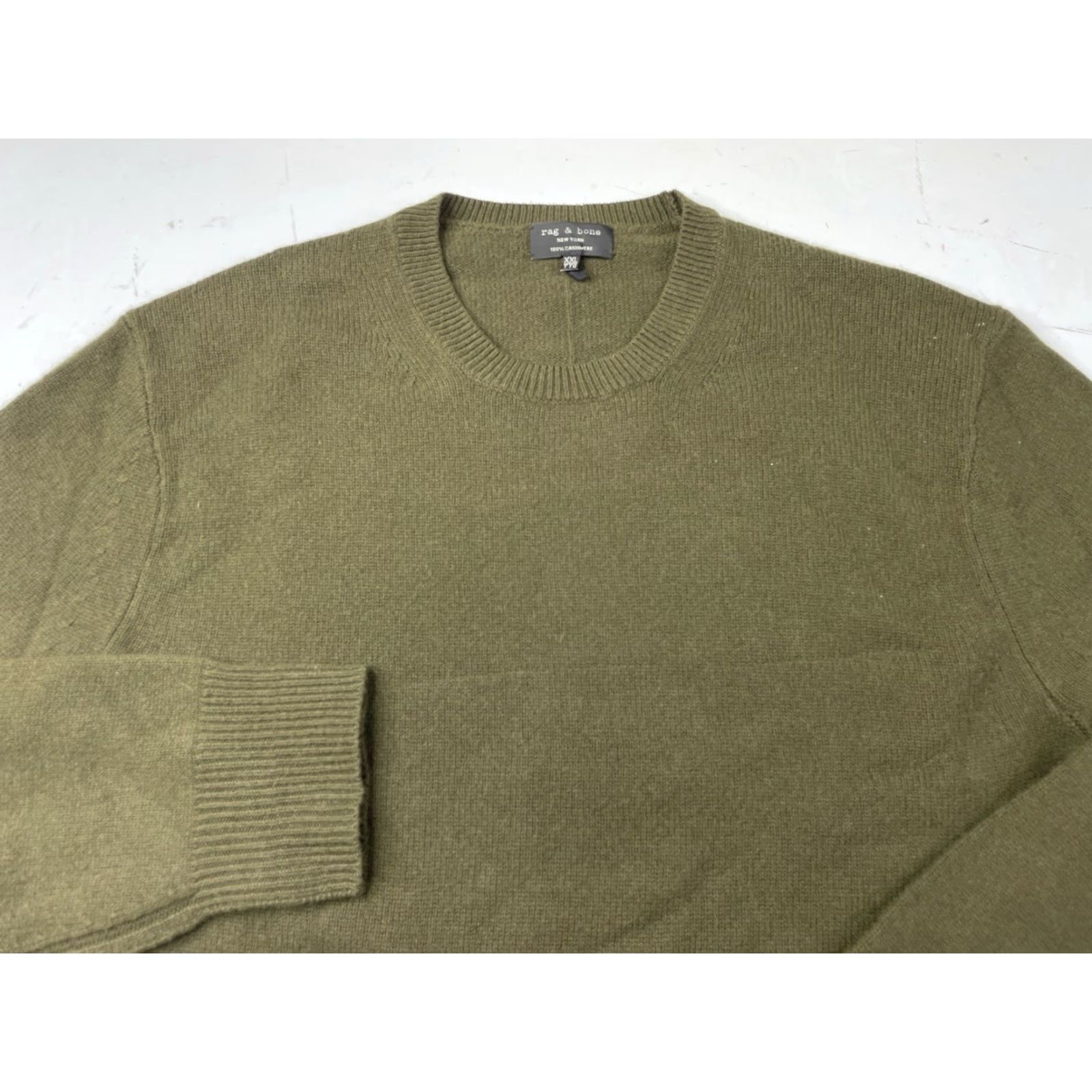 Rag & Bone rag & bone Sweater Mens 2XL Crew Neck Pullover Knit Cashmere Green 100% Rag & bone Regular Knit Preppy Casual Business Travel Golf Walking Mens Size US XXL / EU 58 / 5 - 2 Thumbnail