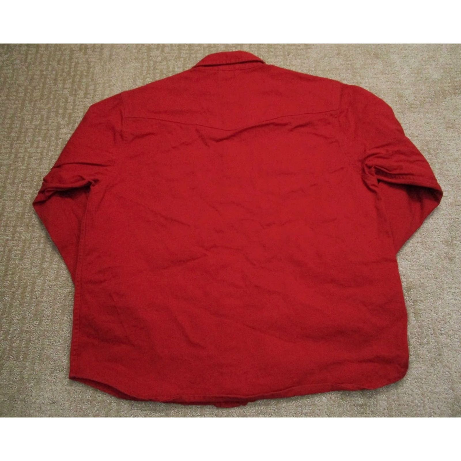 Marlboro Marlboro Shirt Men Large Red Western Pearl Snap Long Sleeve Denim 90s Vintage Shirt Mens Red Pearl Snap Denim 90s Western Marlboro Size US L / EU 52-54 / 3 - 4 Thumbnail