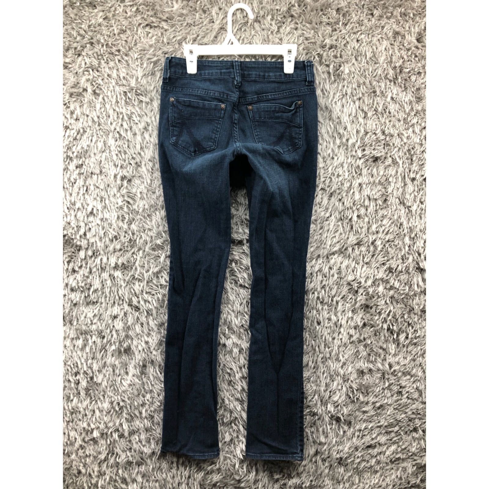 Denime dELiA*s Jeans 0 Juniors Mid Rise Dark Wash Blue Denim Skinny Size 25" / US 0 / IT 36 - 5 Thumbnail