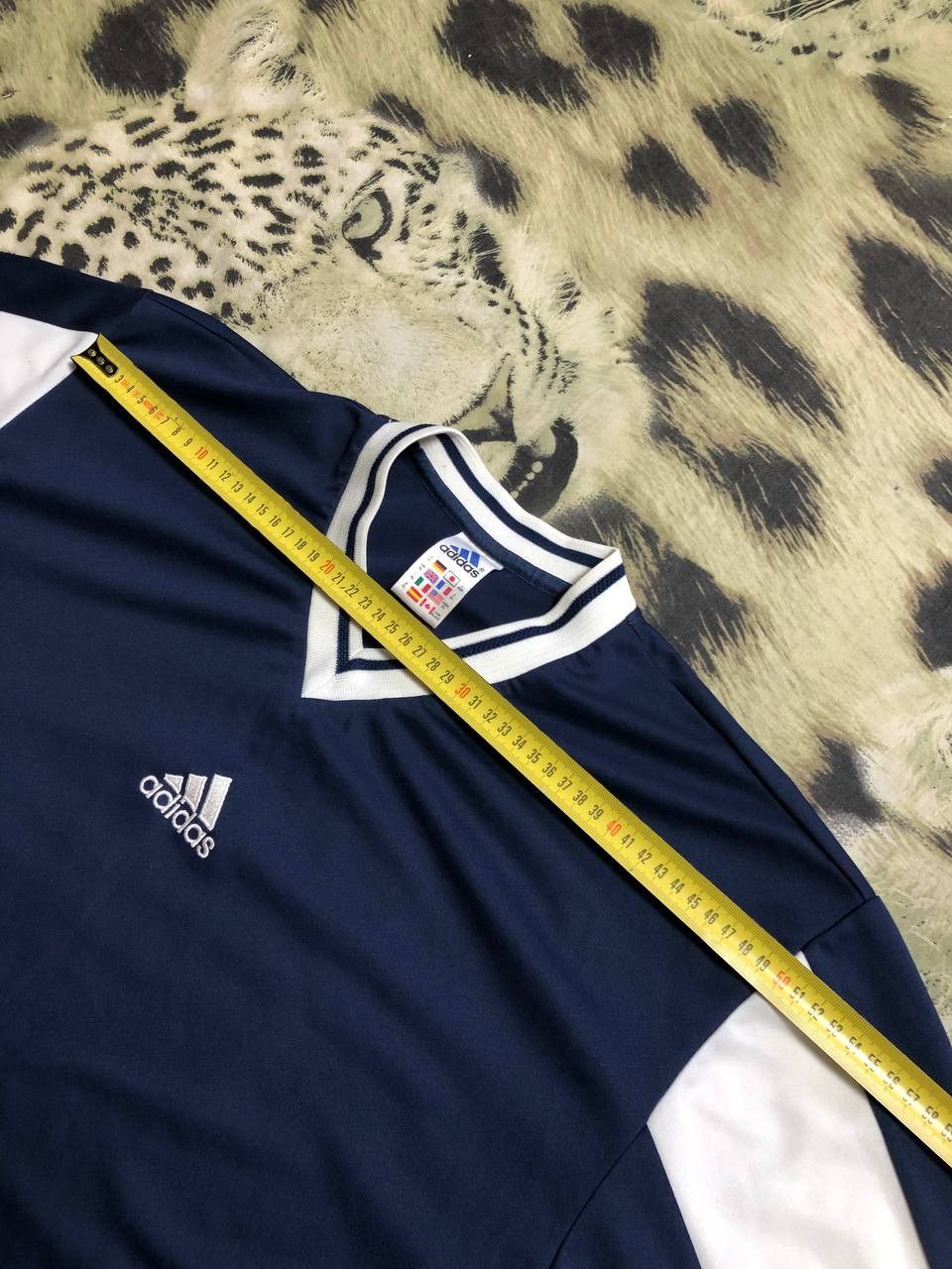 Adidas Rare Vintage Adidas Jersey V Neck Shirt Blue XLarge Size US XL / EU 56 / 4 - 10 Thumbnail