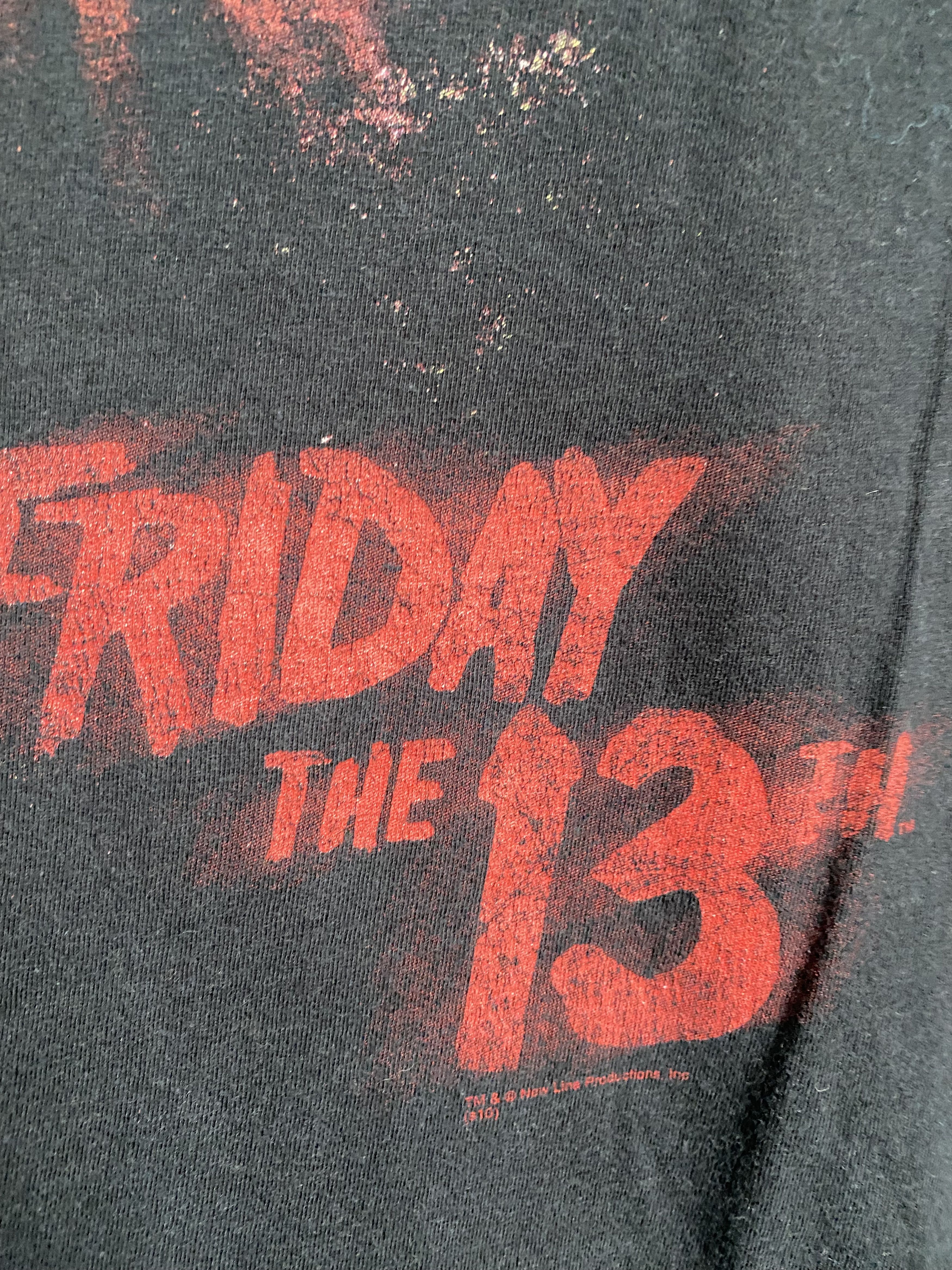 Vintage Vintage 2010 Friday the 13th Jason voorhees horror t-shirt Size US XL / EU 56 / 4 - 3 Thumbnail
