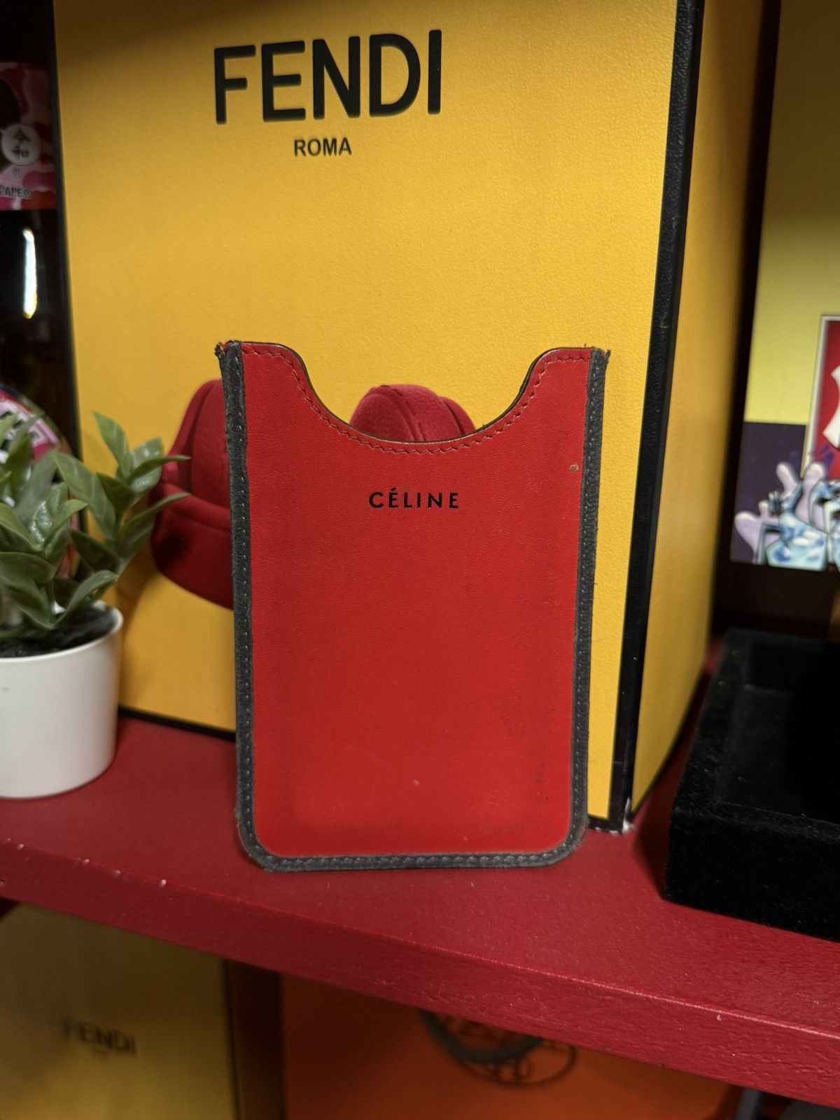 Celine Celine Card Holder Logo Leather Pocket Size ONE SIZE - 8 Thumbnail