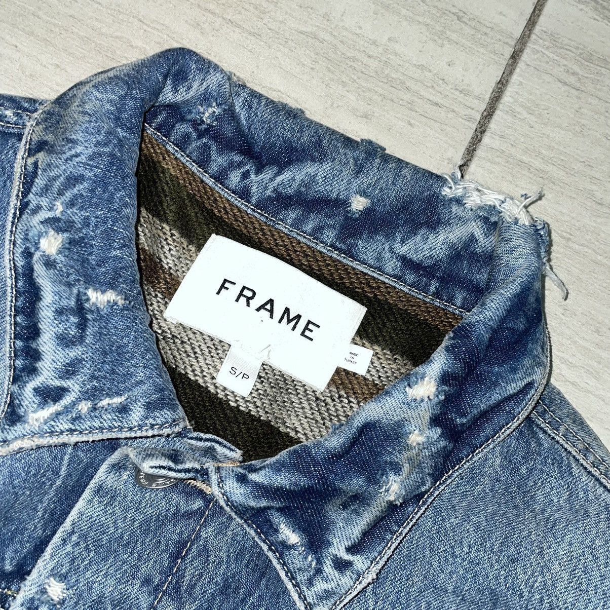 Frame Frame Type 2 Distressed Denim Jacket Blanket Lined Size US S / EU 44-46 / 1 - 7 Thumbnail