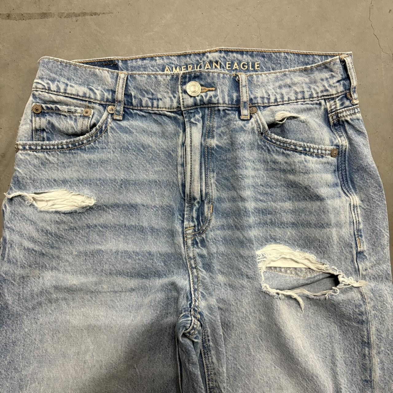 Japanese Brand × Vintage Crazy Vintage Y2K/2000s Super Baggy WideLeg Light Wash Denim Jeans! Size US 26 / EU 42 - 2 Thumbnail