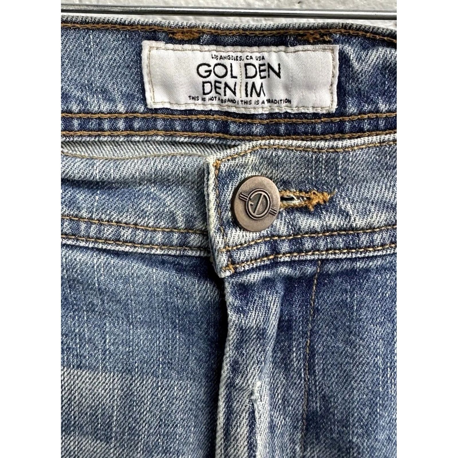 Denime Golden Denim Rustin Joggers 5 Pocket Zip Ankle Distressed USA Men's 36 Blue Size US 36 / EU 52 - 4 Thumbnail