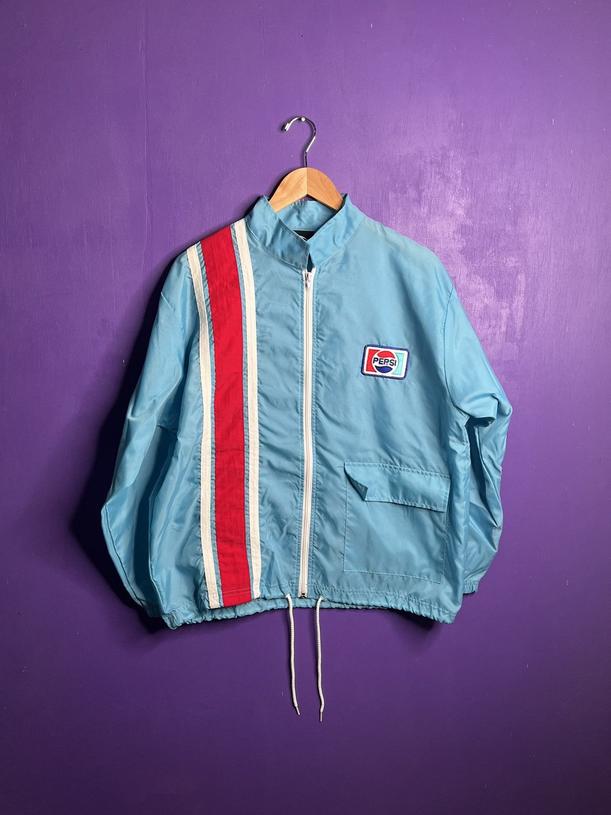 Vintage Vintage 70s Pepsi racing stripe patch logo jacket Size US L / EU 52-54 / 3 - 1 Thumbnail