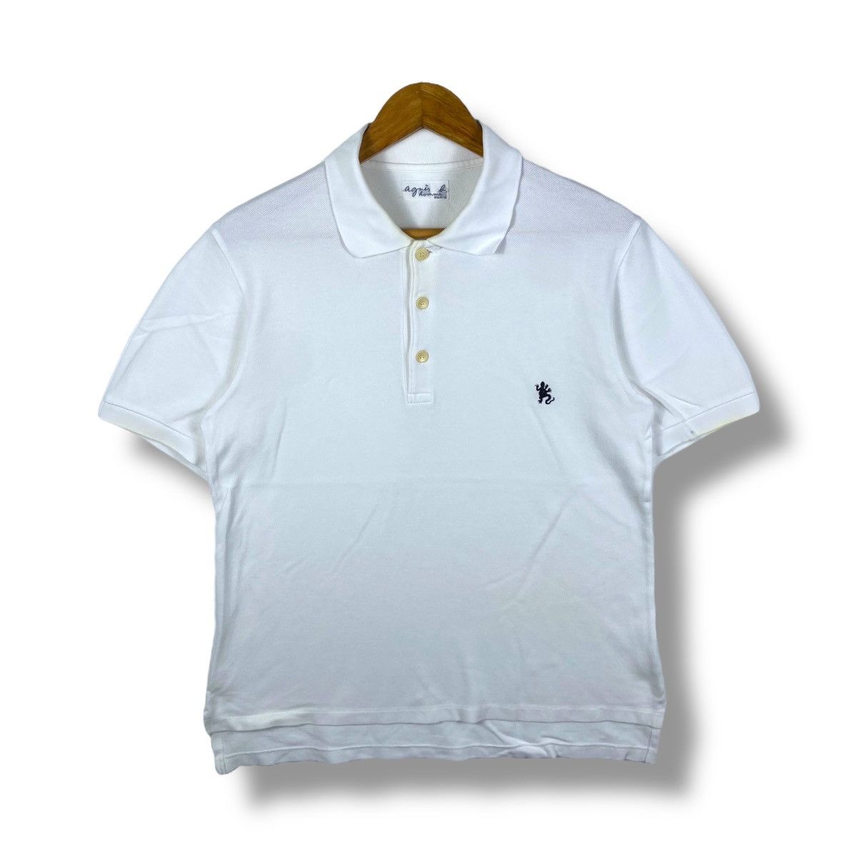 agnes b. Vintage AGNES B. Homme Paris Small Logo White Polo Shirt Size US S / EU 44-46 / 1 - 1 Thumbnail